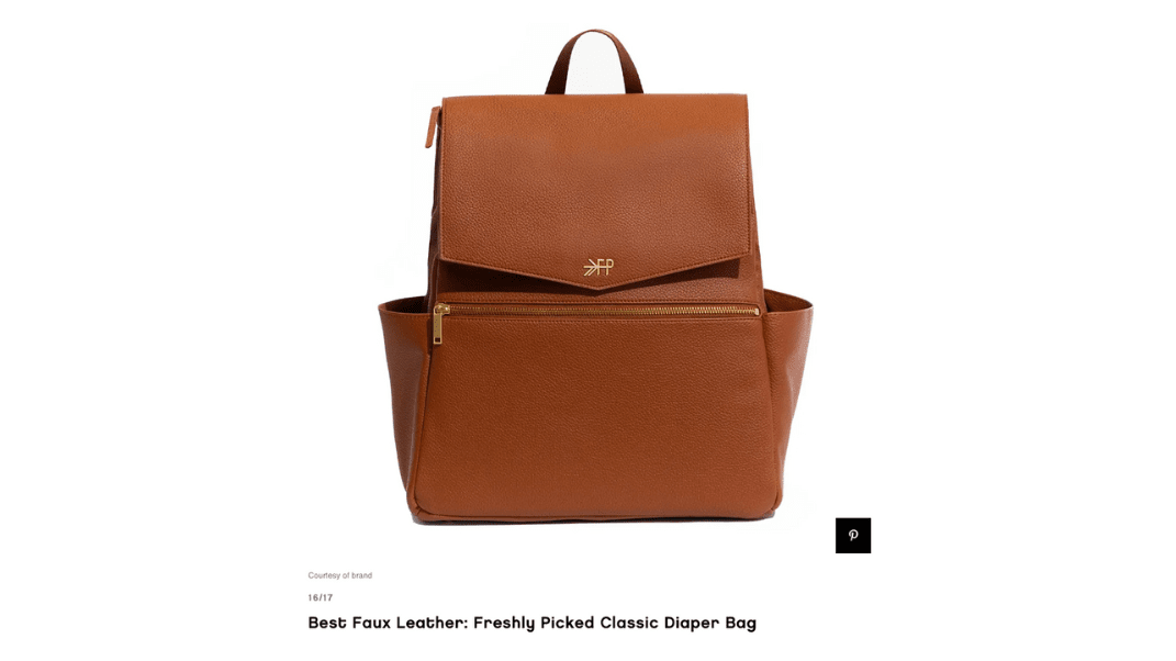 Glamour Magazine | Best Faux Leather Diaper-Bag Backpack