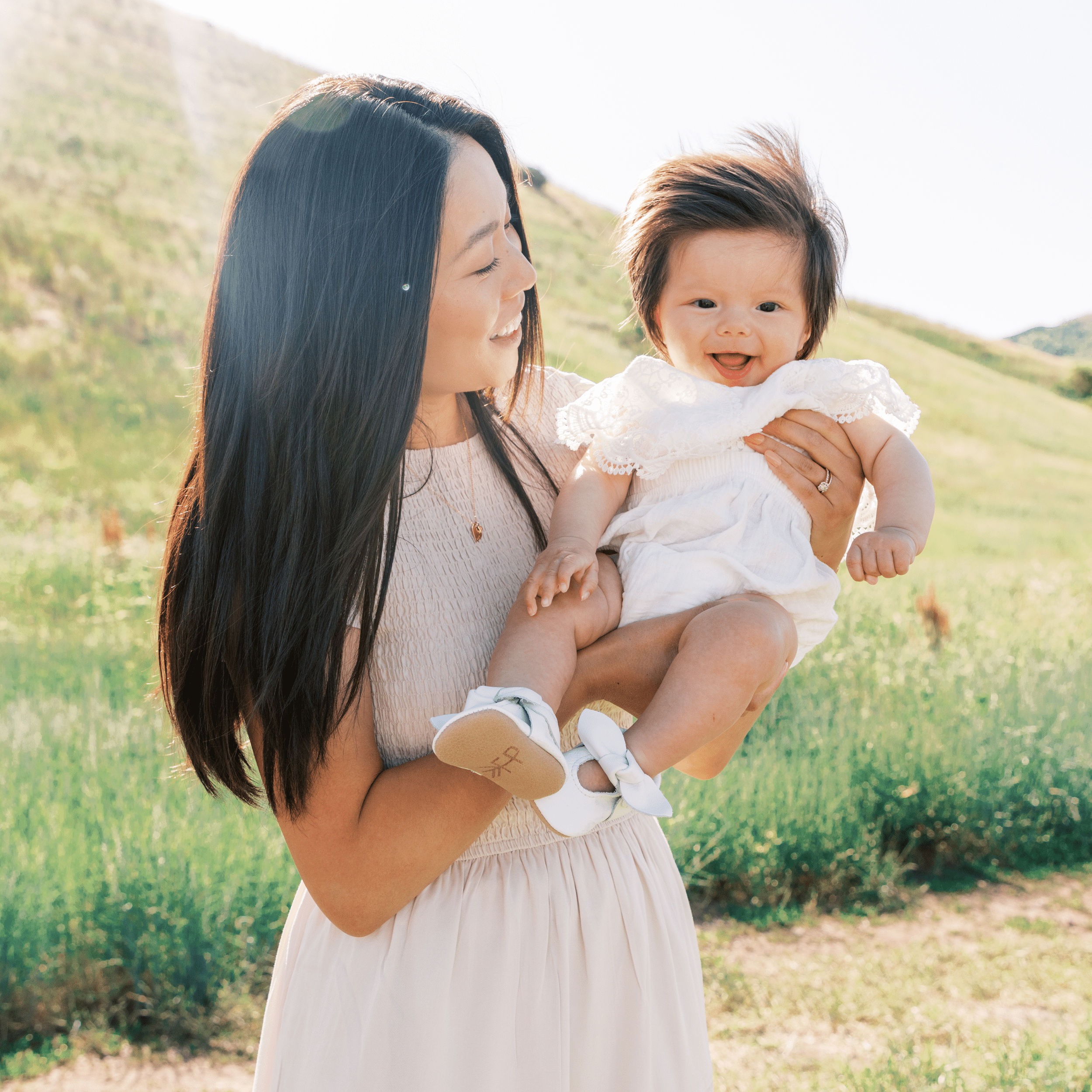 Toasted Bright White Knotted Bow Mocc Knotted Bow Mocc Soft Sole