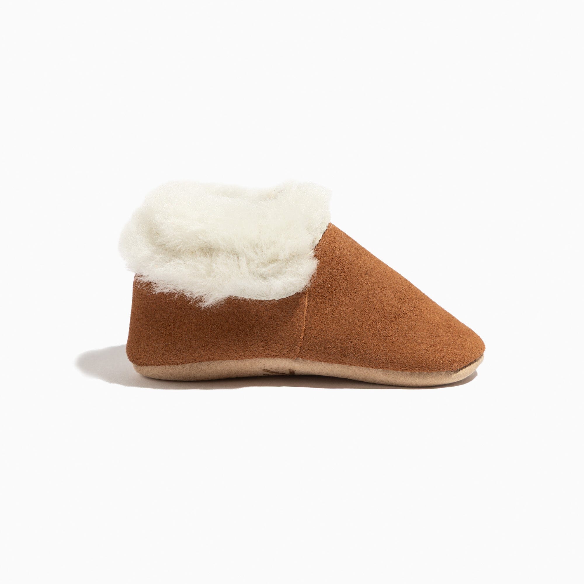 Amber Suede Shearling Baby Shoe Shearling Mocc Soft Sole