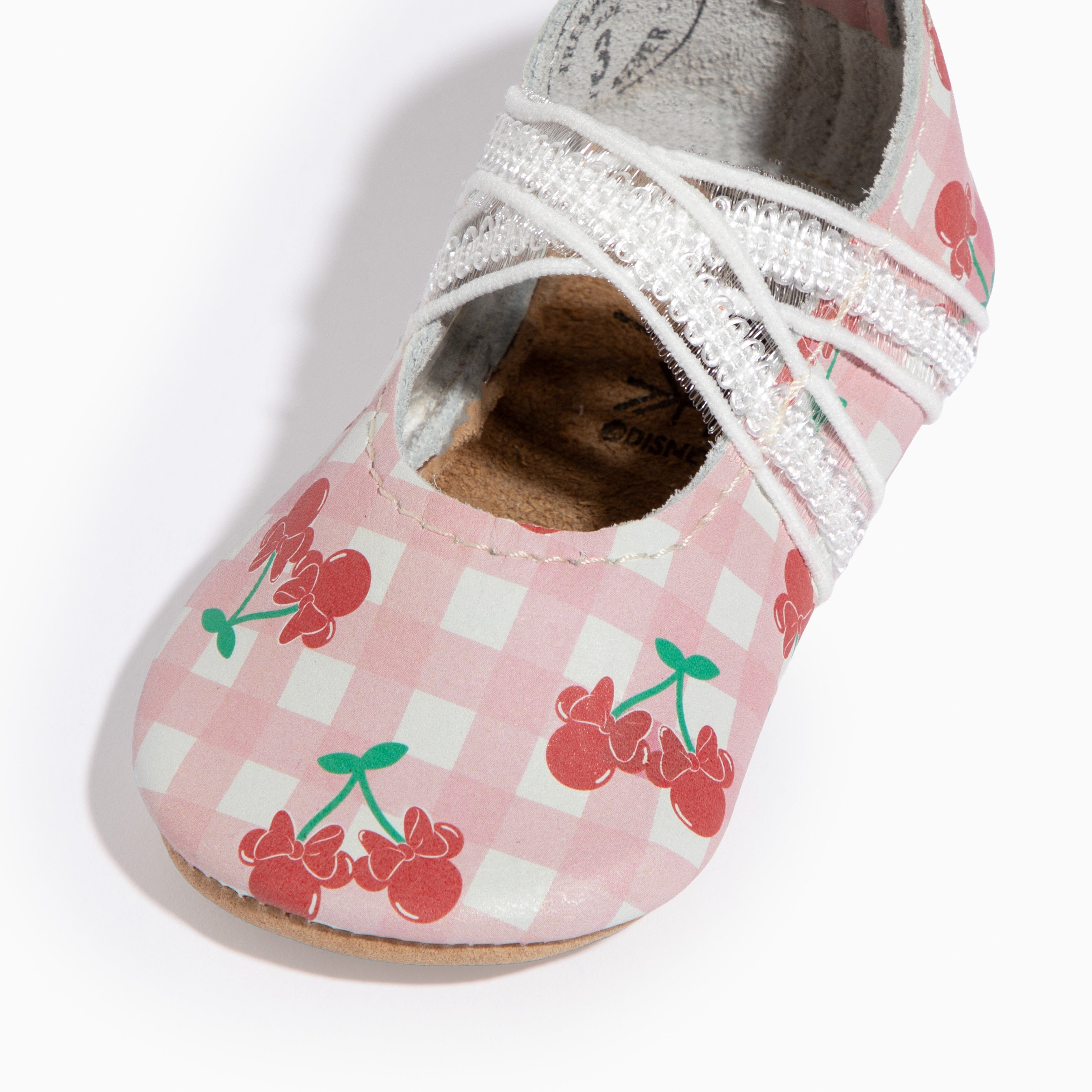 Disney Cherry Minnie Mouse Ballet Slipper Baby Shoe Ballet Slipper Soft Sole