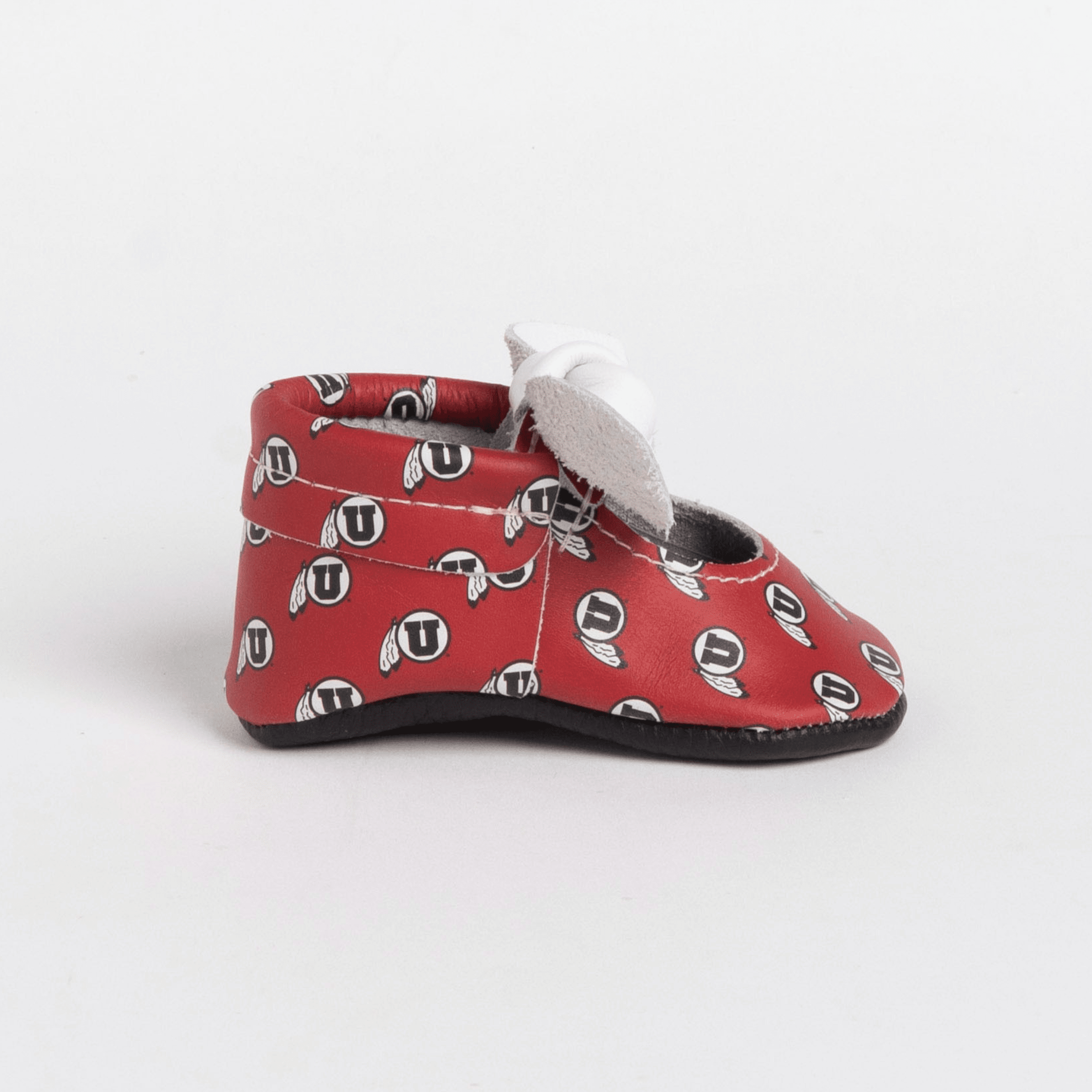 University of Utah® Knotted Bow Baby Shoes Knotted Bow Mocc Soft Sole