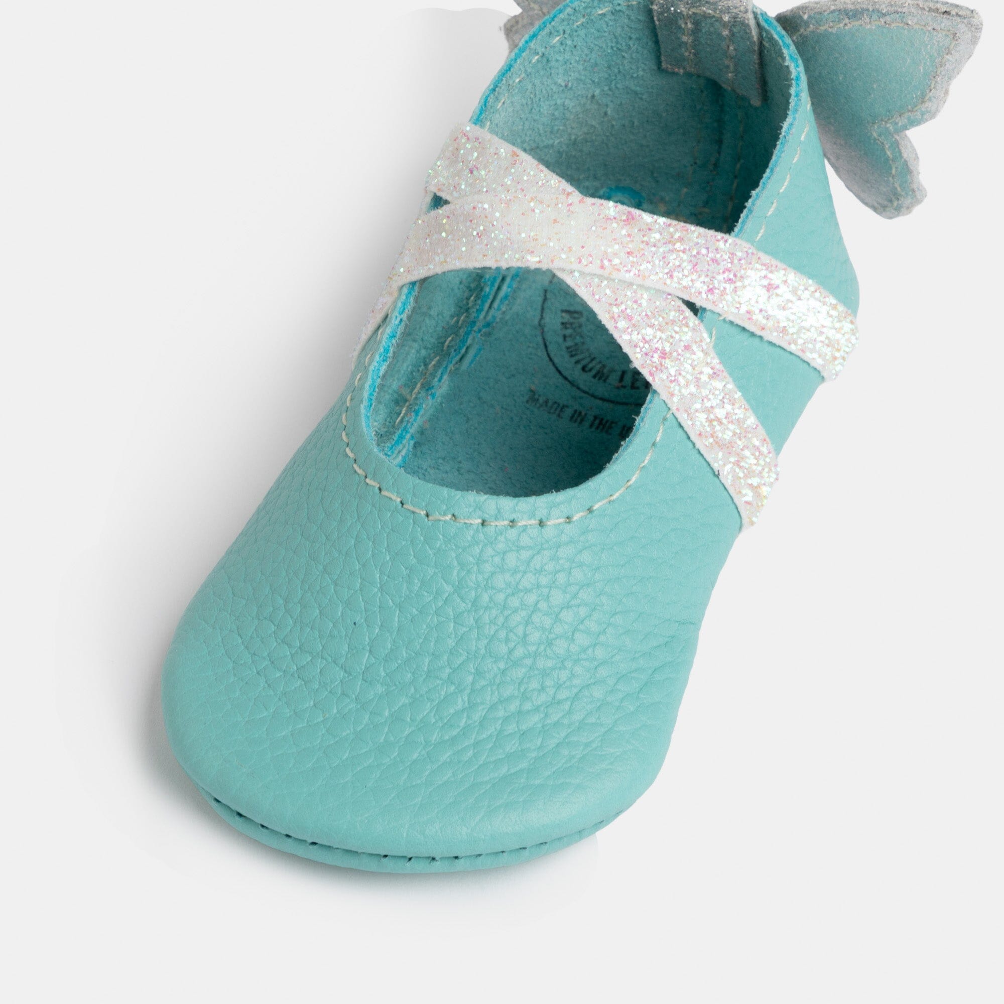 Turquoise Flutterby Ballet Slipper Baby Shoe Ballet Slipper Soft Sole