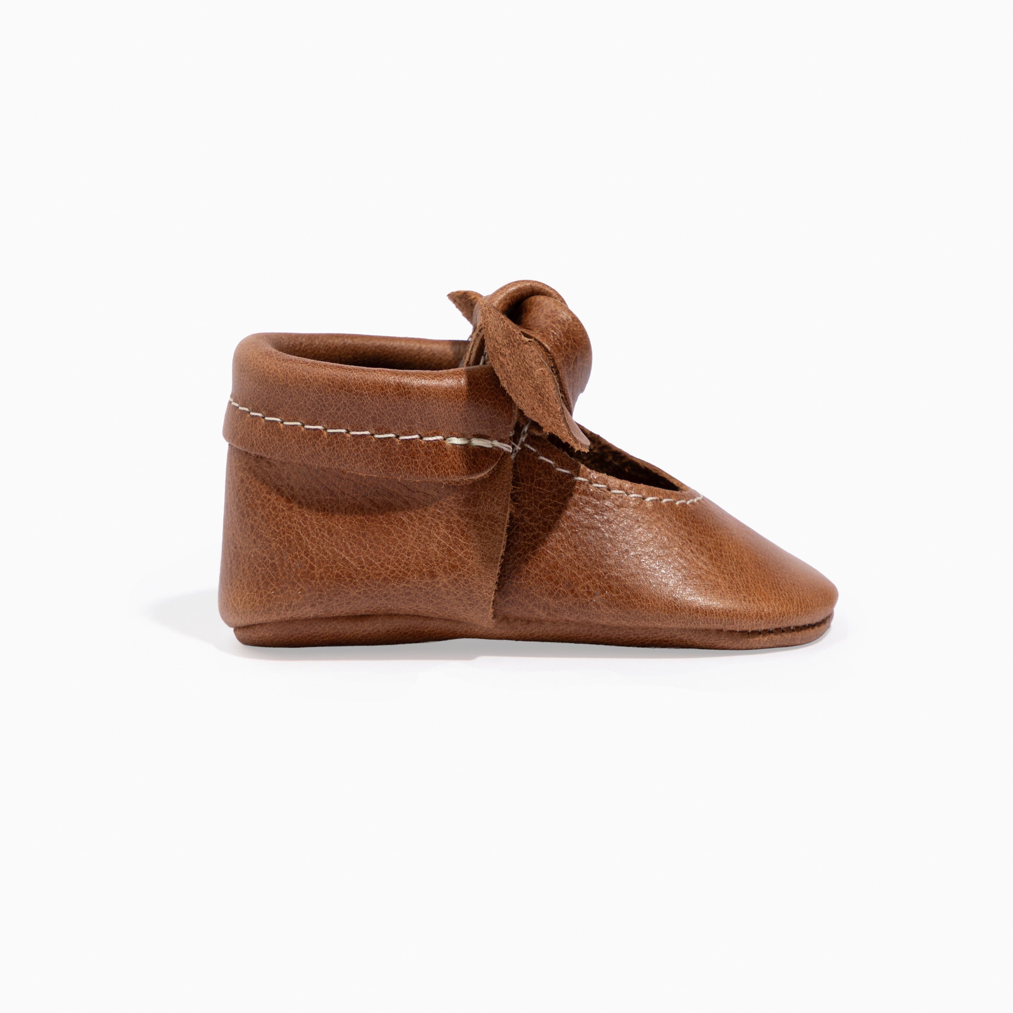 Maple Knotted Bow Baby Shoe Knotted Bow Mocc Soft Sole