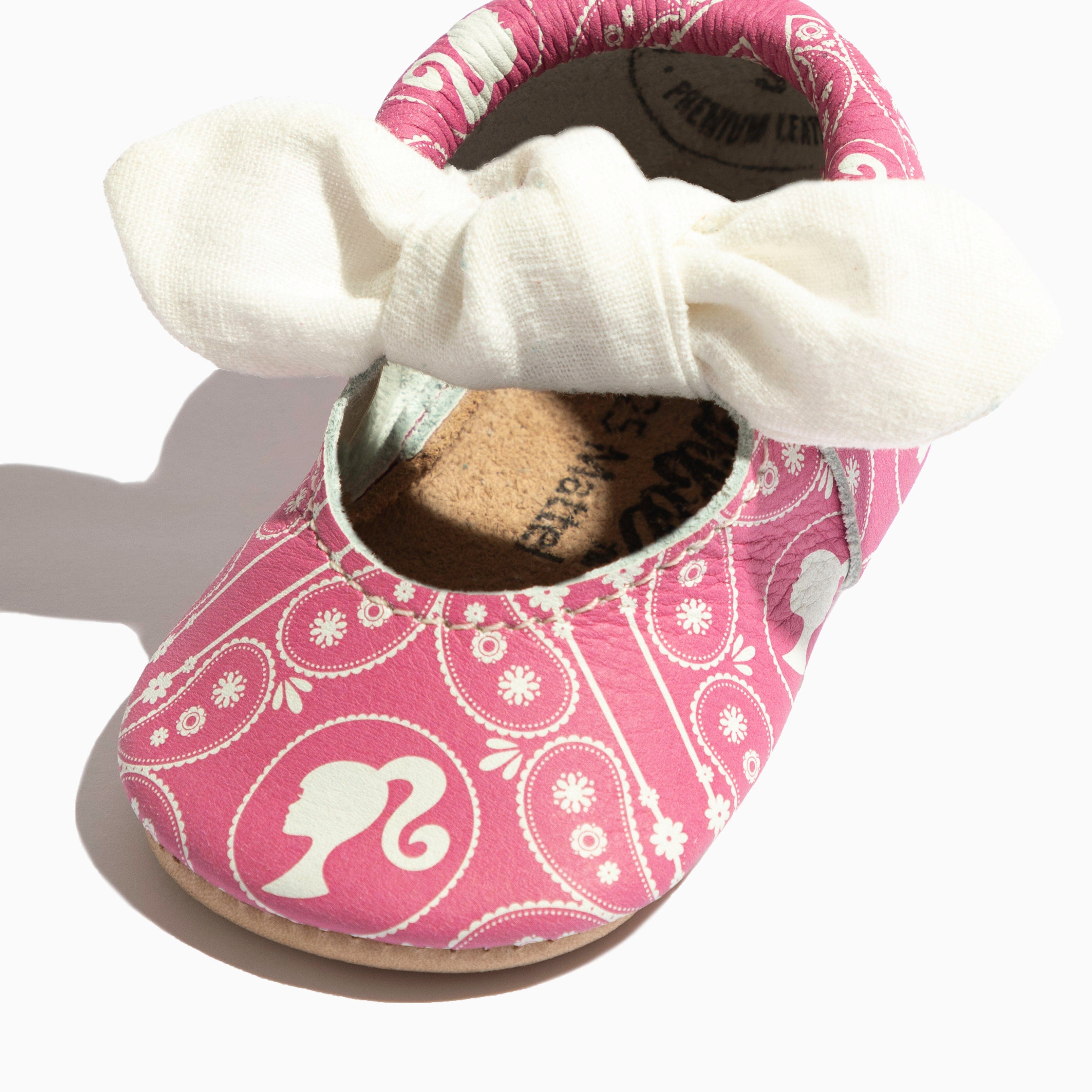 Barbie™ Paisley Knotted Bow Baby Shoe Knotted Bow Mocc Soft Sole