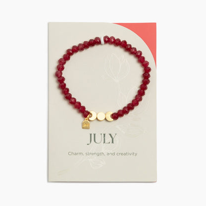 July Birthstone Bracelet Birthstone Bracelet Jewelry 