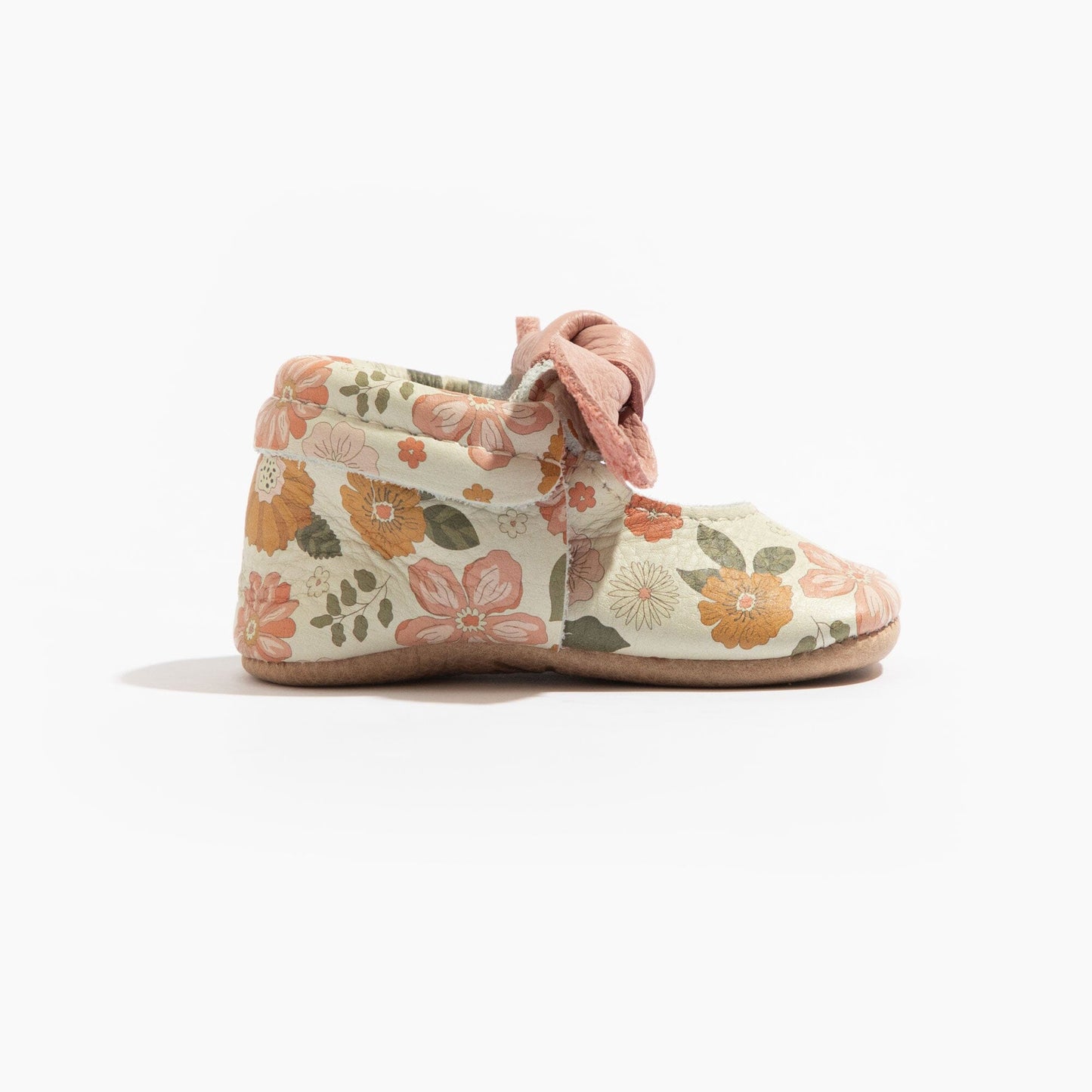 Boho Blossom Knotted Bow Baby Shoe Knotted Bow Mocc Soft Sole