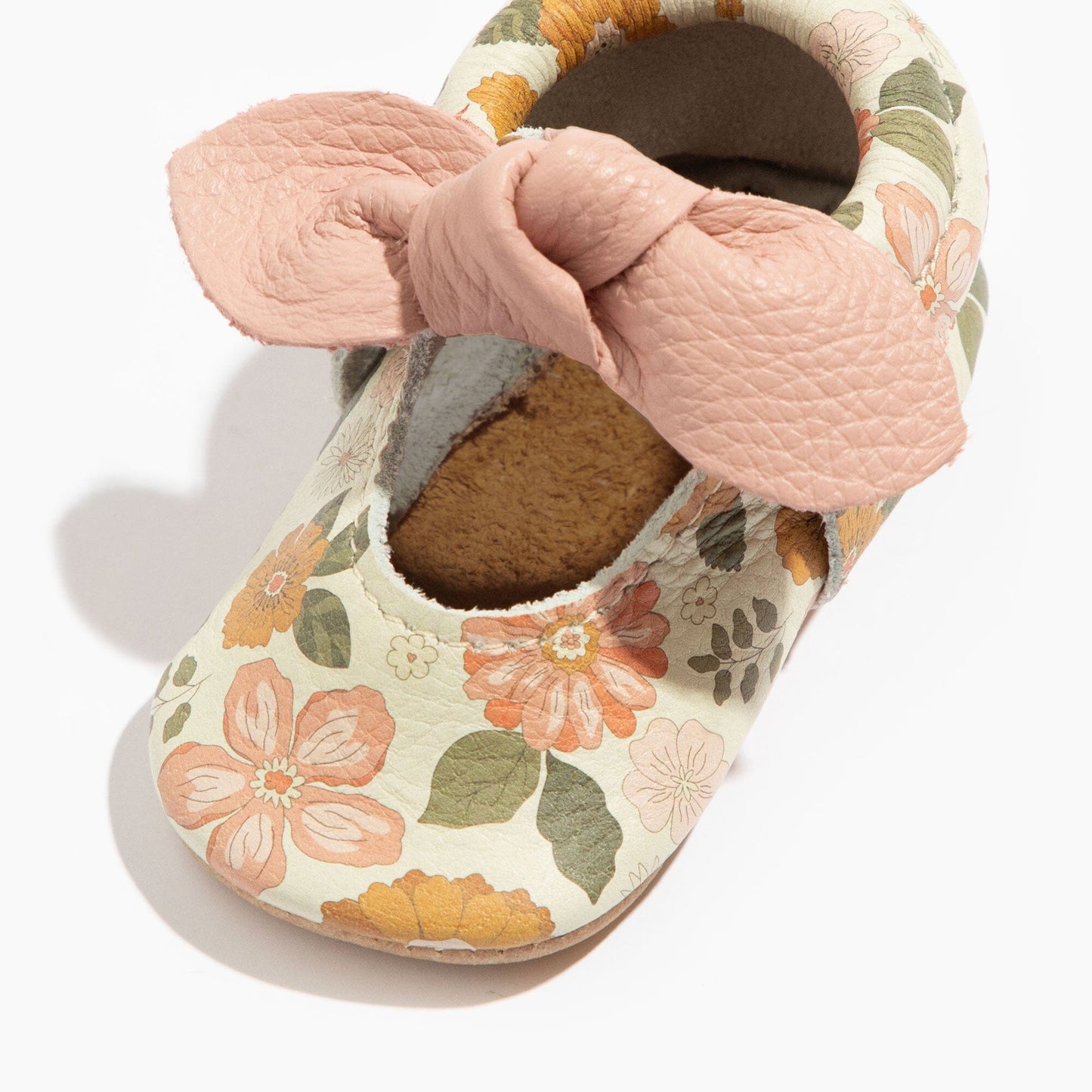 Boho Blossom Knotted Bow Baby Shoe Knotted Bow Mocc Soft Sole