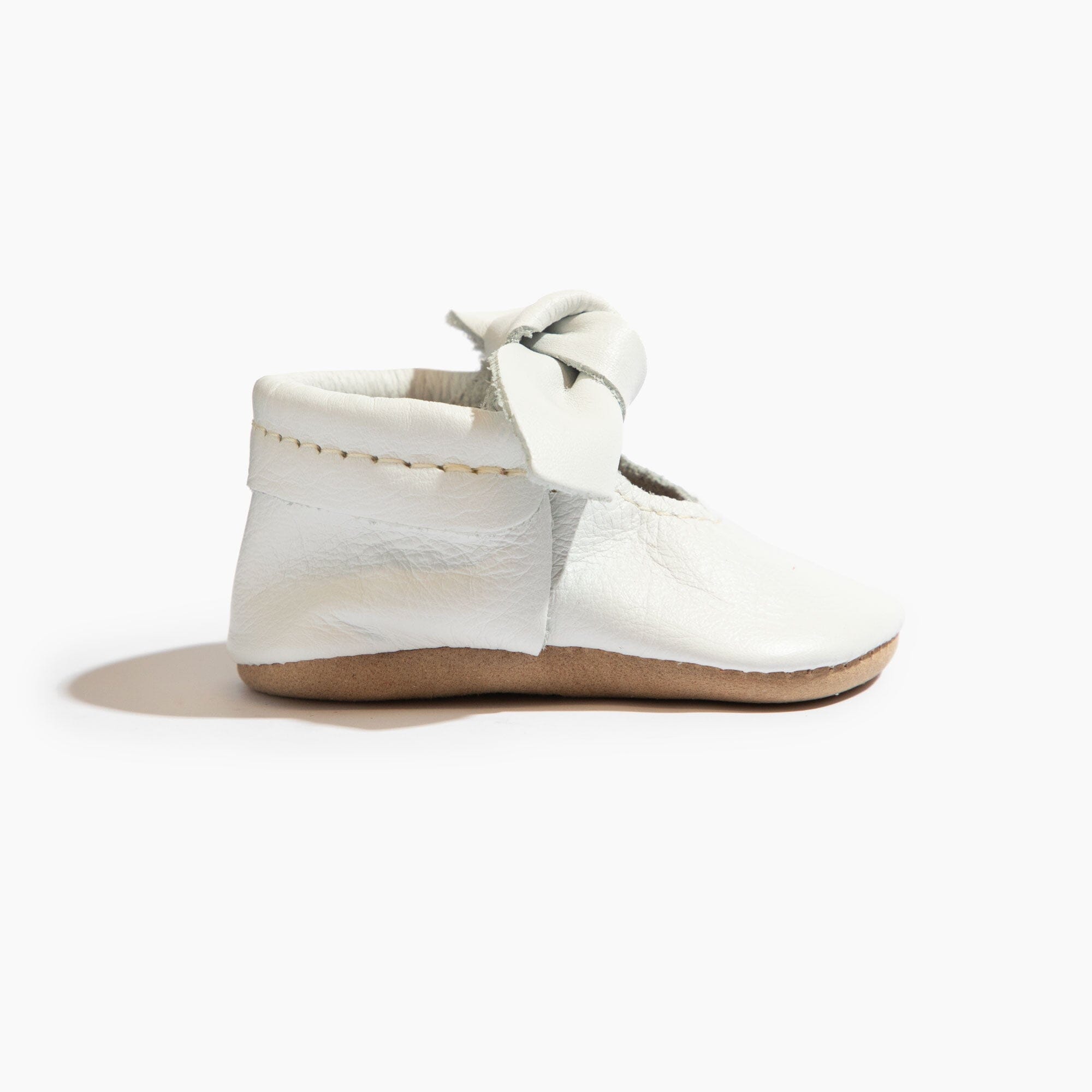 Toasted Bright White Knotted Bow Mocc Knotted Bow Mocc Soft Sole