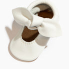 Toasted Bright White Knotted Bow Mocc Knotted Bow Mocc Soft Sole