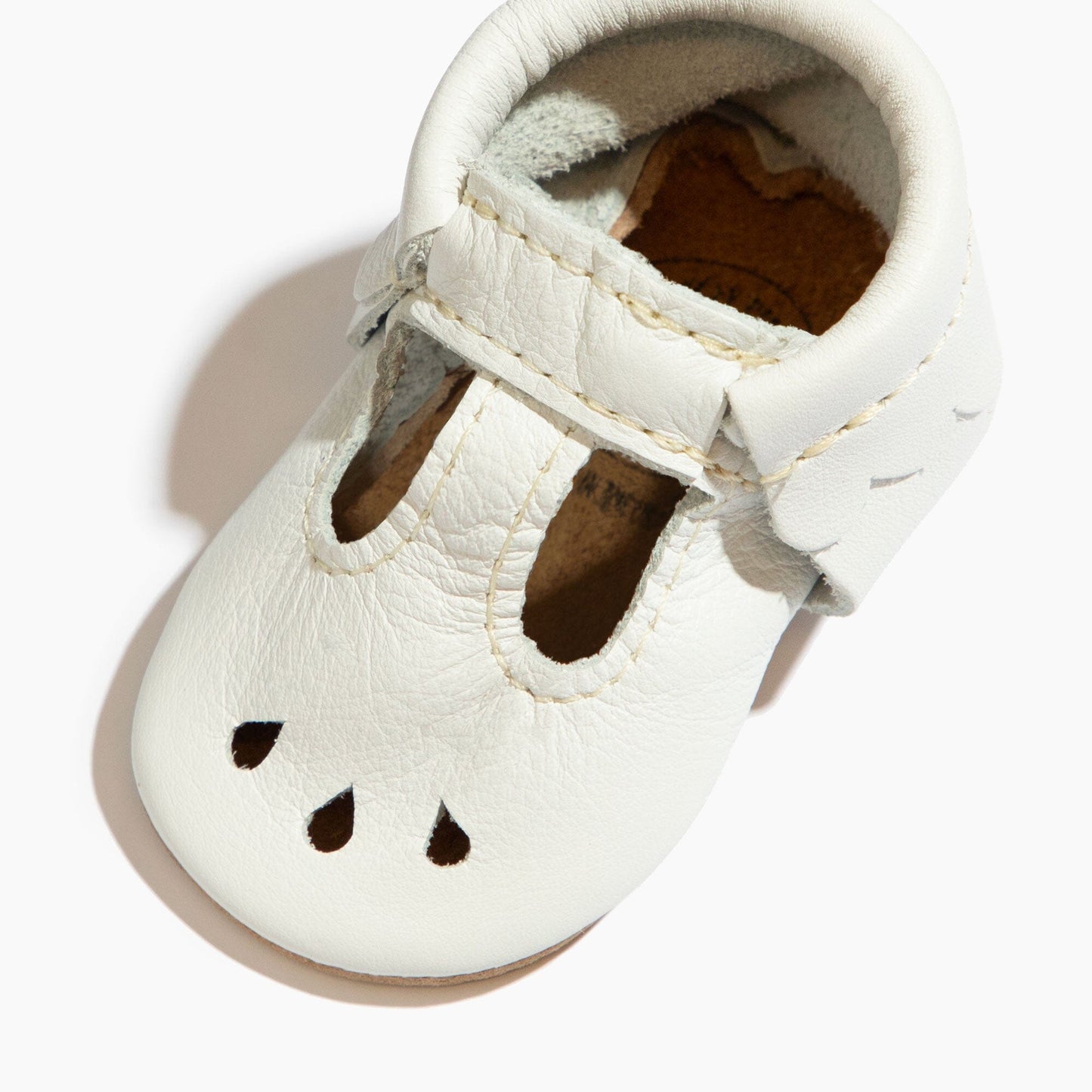 Toasted Bright White Mary Jane Baby Shoe Mary Jane Soft Sole 