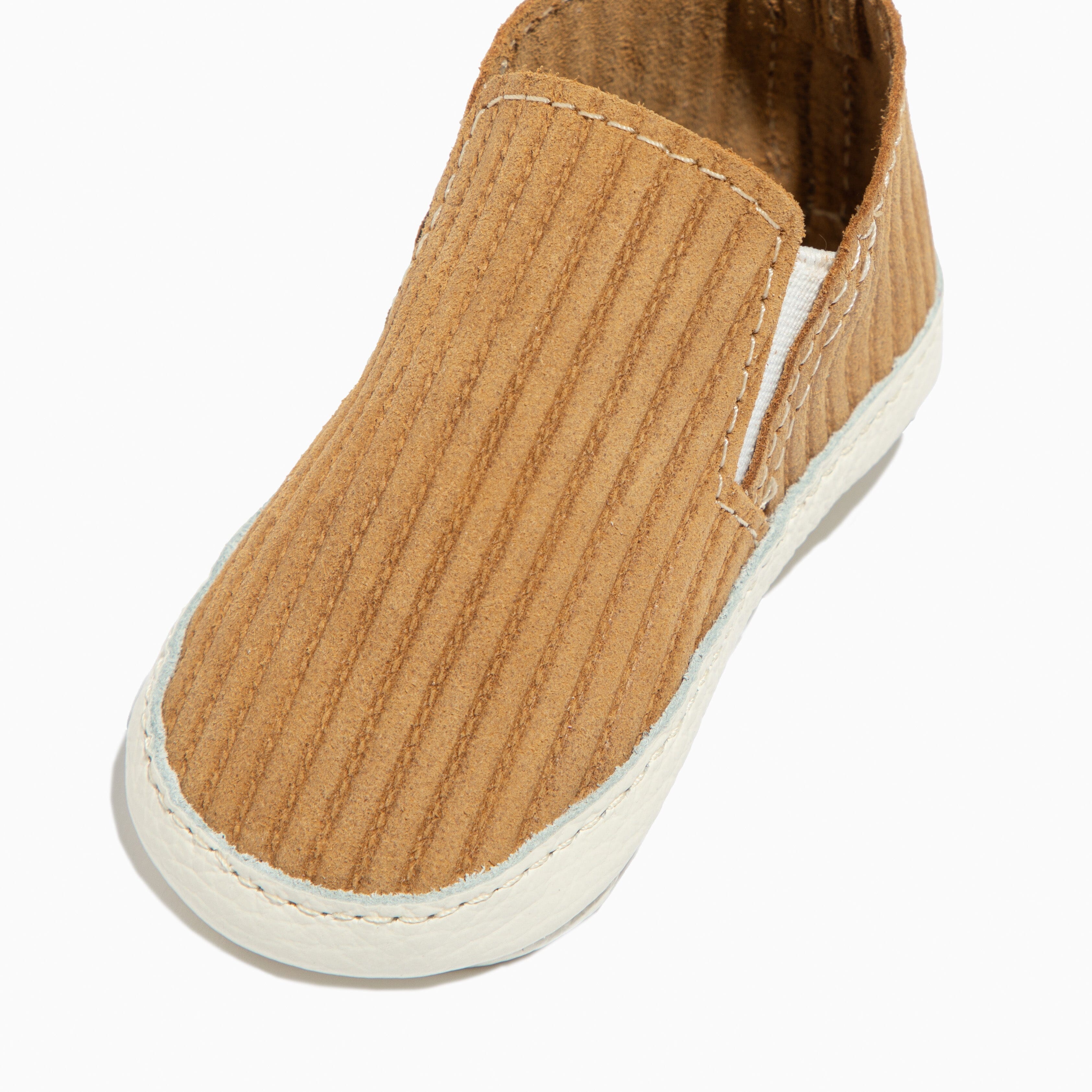Butterscotch Ribbed Slip On Baby Shoe Slip On Soft Sole