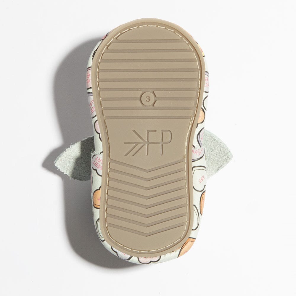 Candy Hearts Knotted Bow Baby Shoe Knotted Bow Mocc Soft Sole