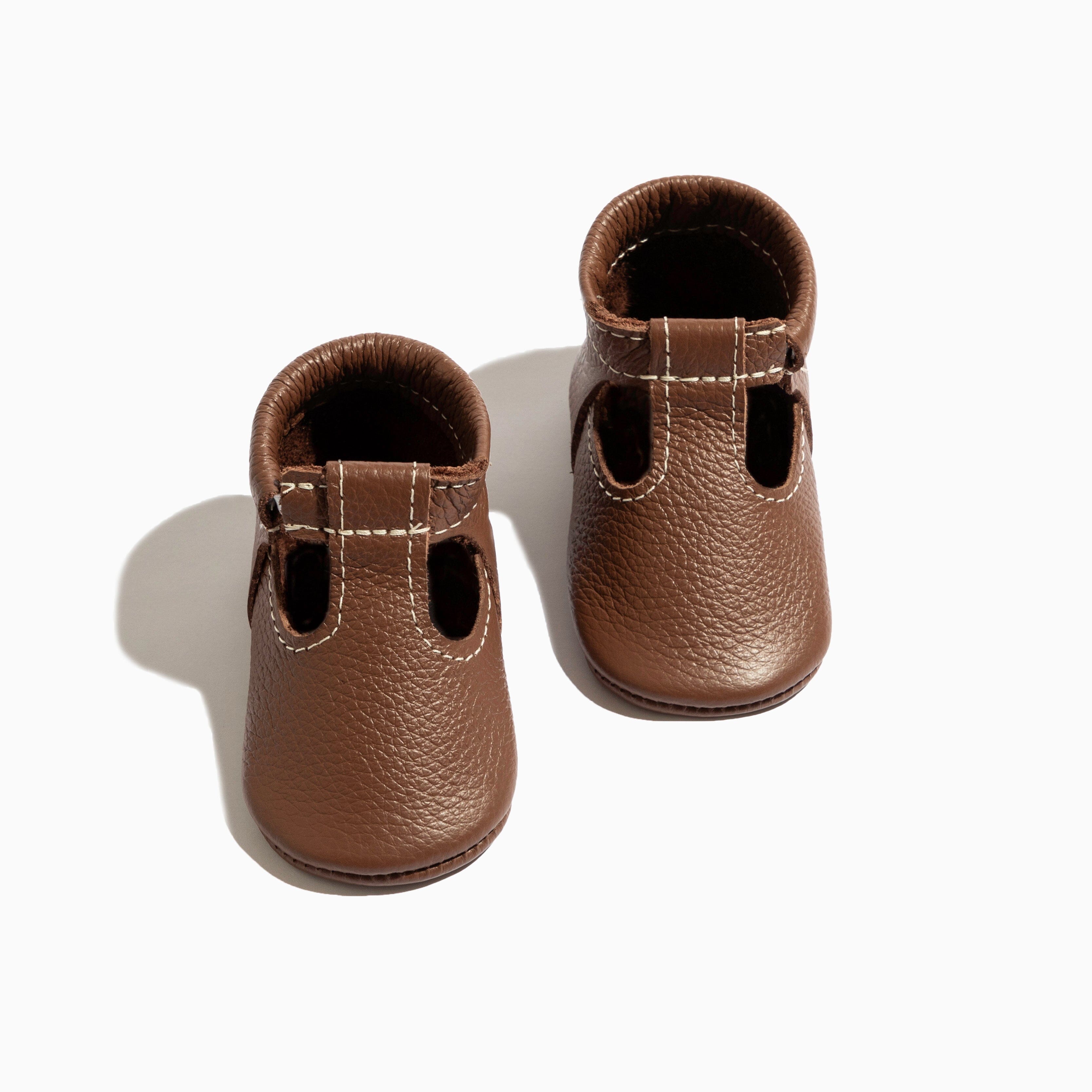 Chestnut T-Bar Baby Shoe T-Bar Soft Sole