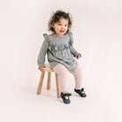 Ebony Knotted Bow Baby Shoe Knotted Bow Mocc Soft Sole