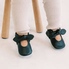 Ebony Knotted Bow Baby Shoe Knotted Bow Mocc Soft Sole