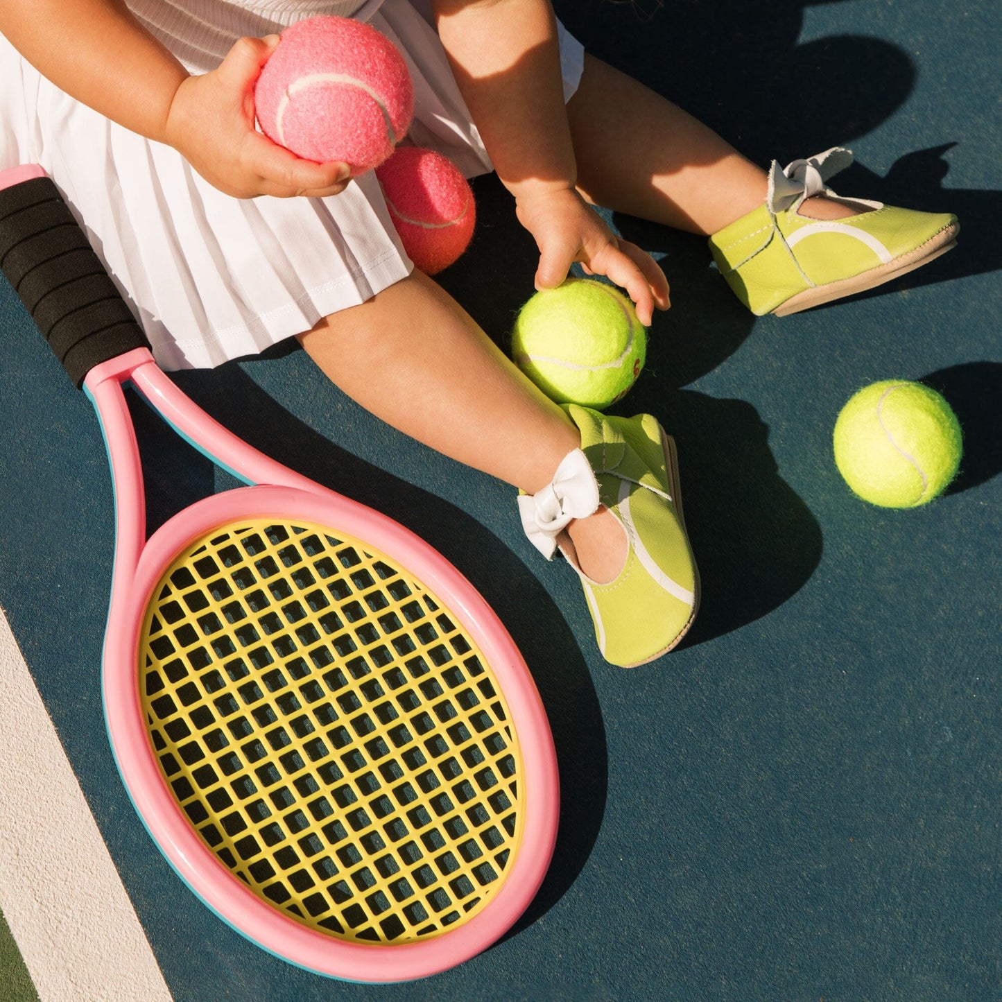Tennis Match Knotted Bow Baby Shoe Knotted Bow Mocc Soft Sole