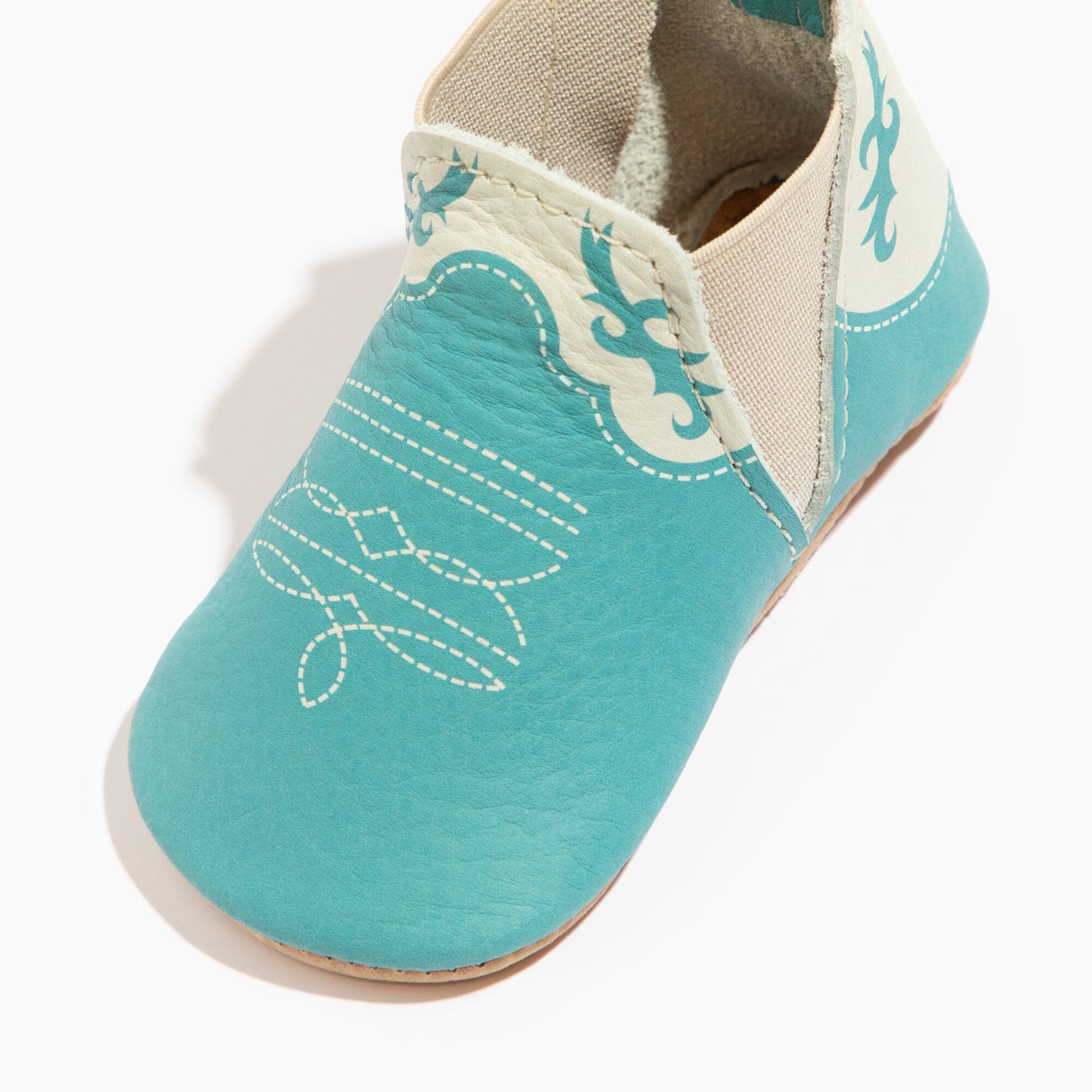 Turquoise Cowboy Chelsea Boot Baby Shoe Chelsea Boot Soft Sole