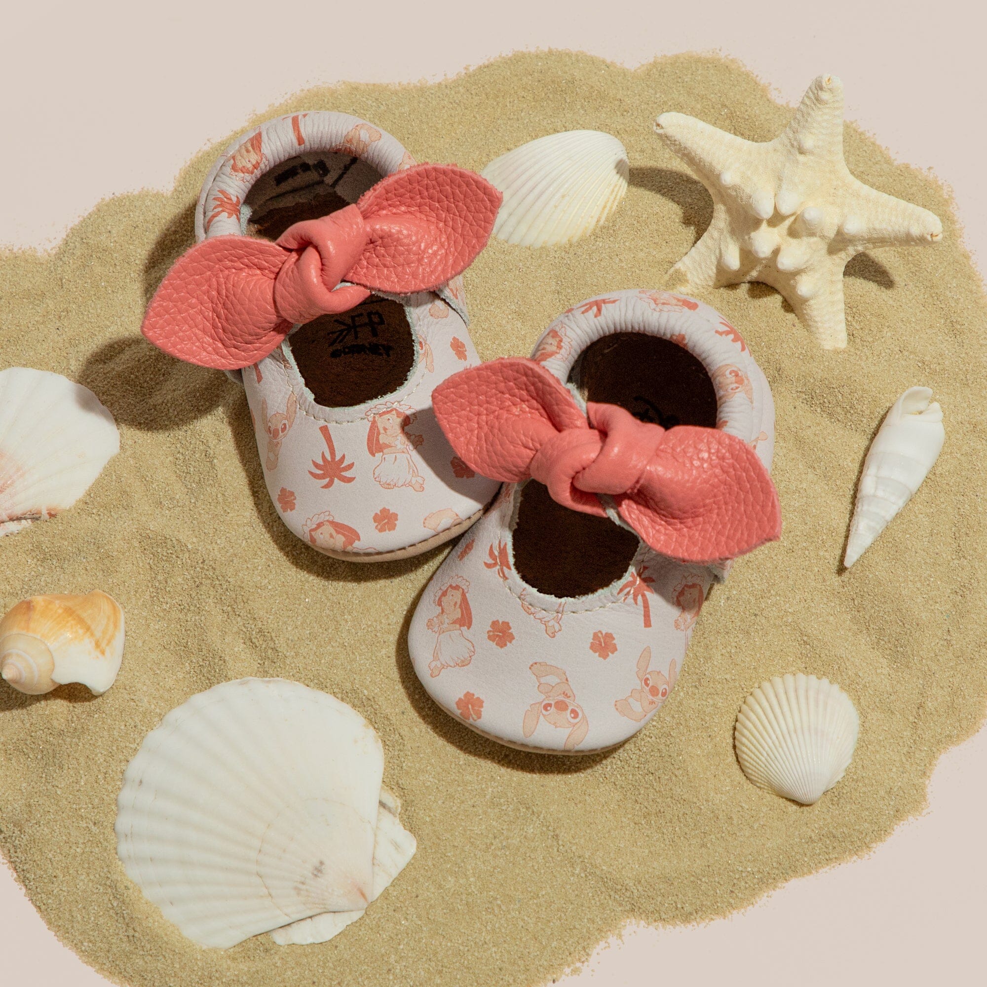 Disney Lilo Beachy Knotted Bow Baby Shoe Knotted Bow Mocc Soft Sole