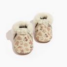 (Coming Soon) Disney Mickey and Minnie Gingerbread Shearling Baby Shoe Shearling Mocc Soft Sole