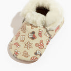 (Coming Soon) Disney Mickey and Minnie Gingerbread Shearling Baby Shoe Shearling Mocc Soft Sole