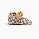 Disney Mocha Mickey Mouse Knotted Bow Baby Shoe Knotted Bow Mocc Soft Sole