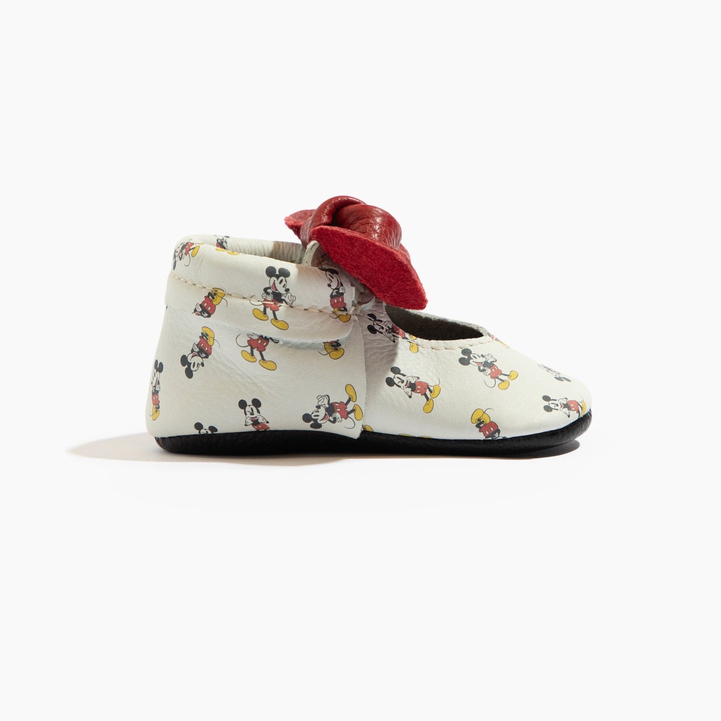 Disney Retro Mickey Mouse Knotted Bow Baby Shoe Knotted Bow Mocc Soft Sole