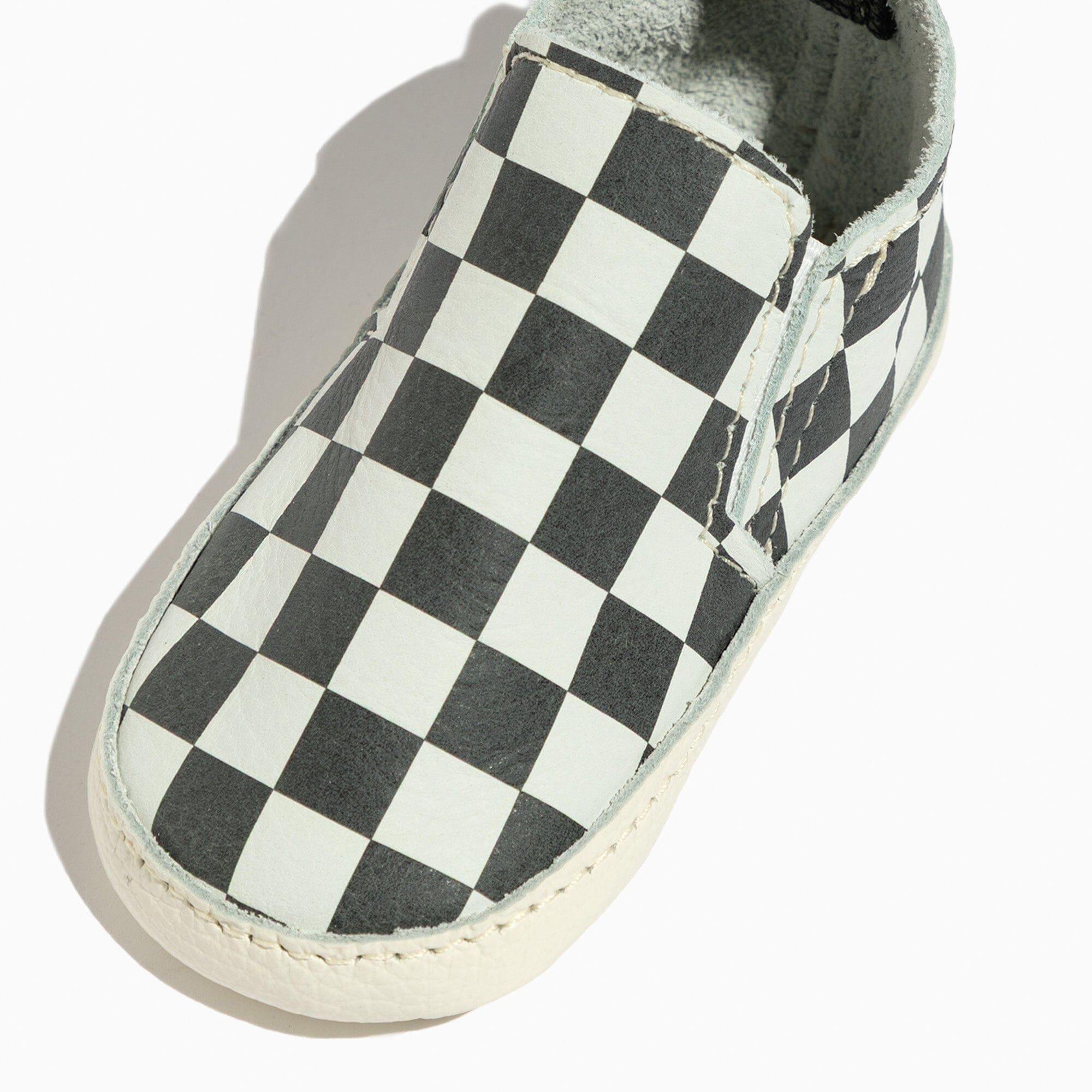 Ebony Check Slip On Baby Shoe Slip On Soft Sole