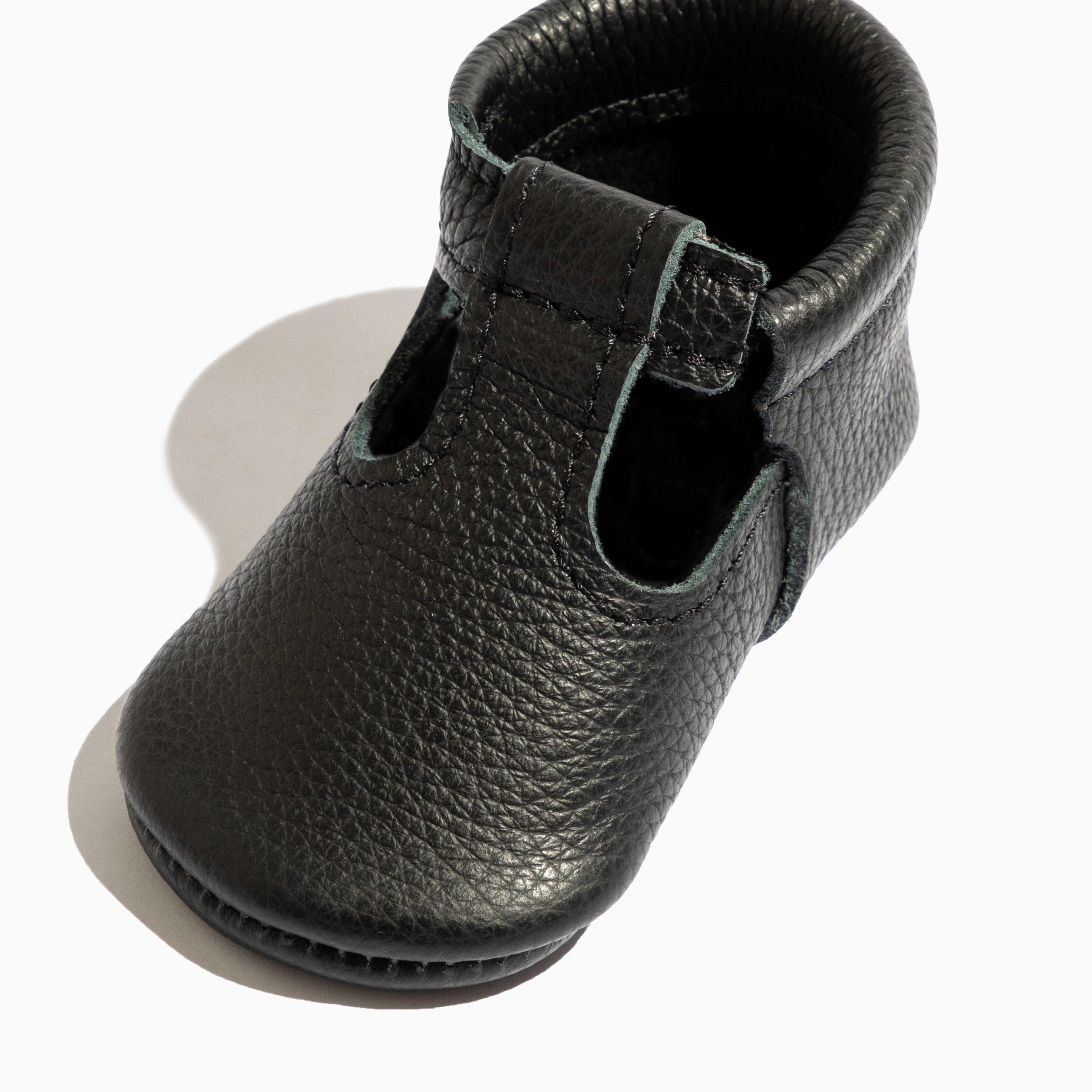 Ebony T-Bar Baby Shoe T-Bar Soft Sole
