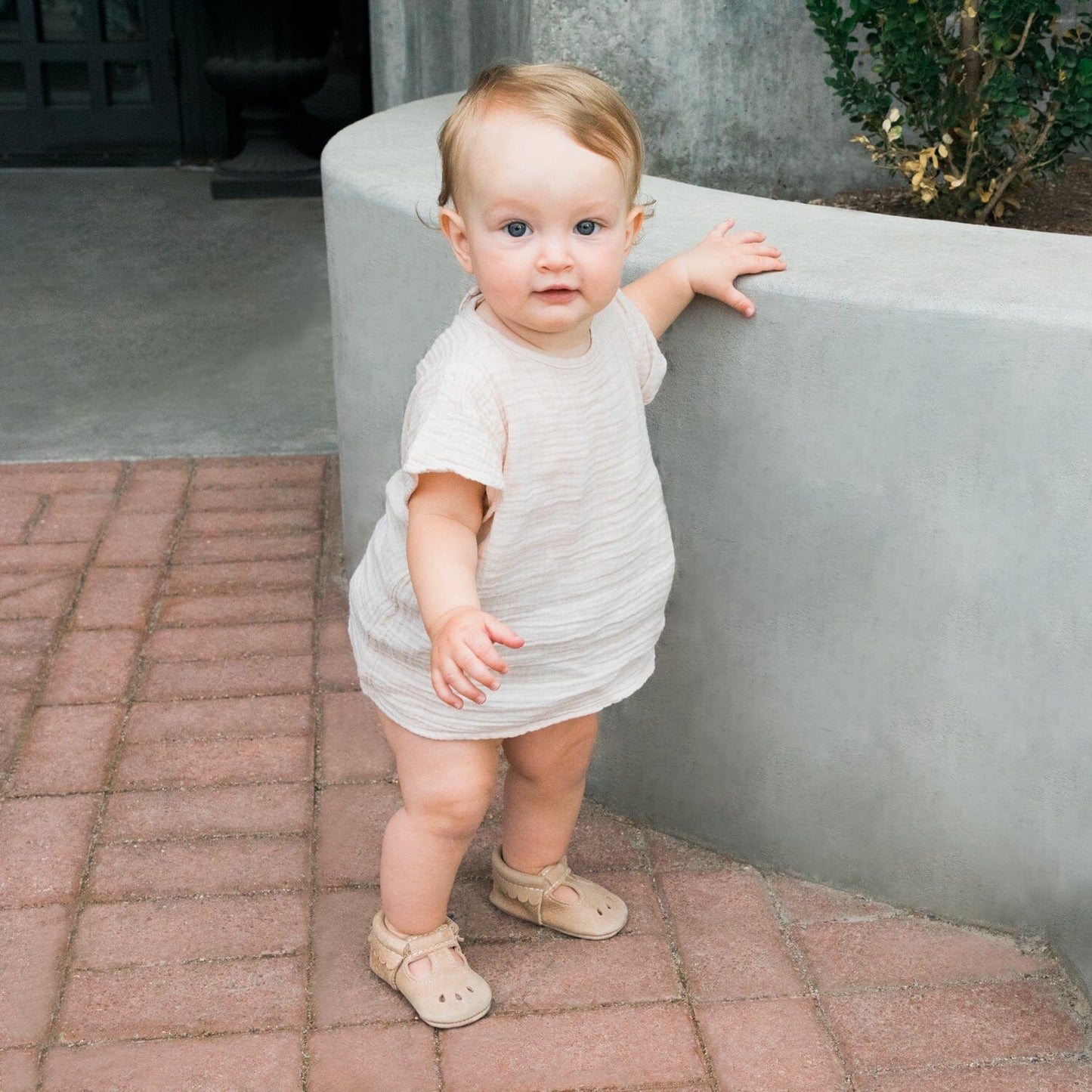 Weathered Brown Mary Jane Baby Shoe Mary Jane Soft Sole 