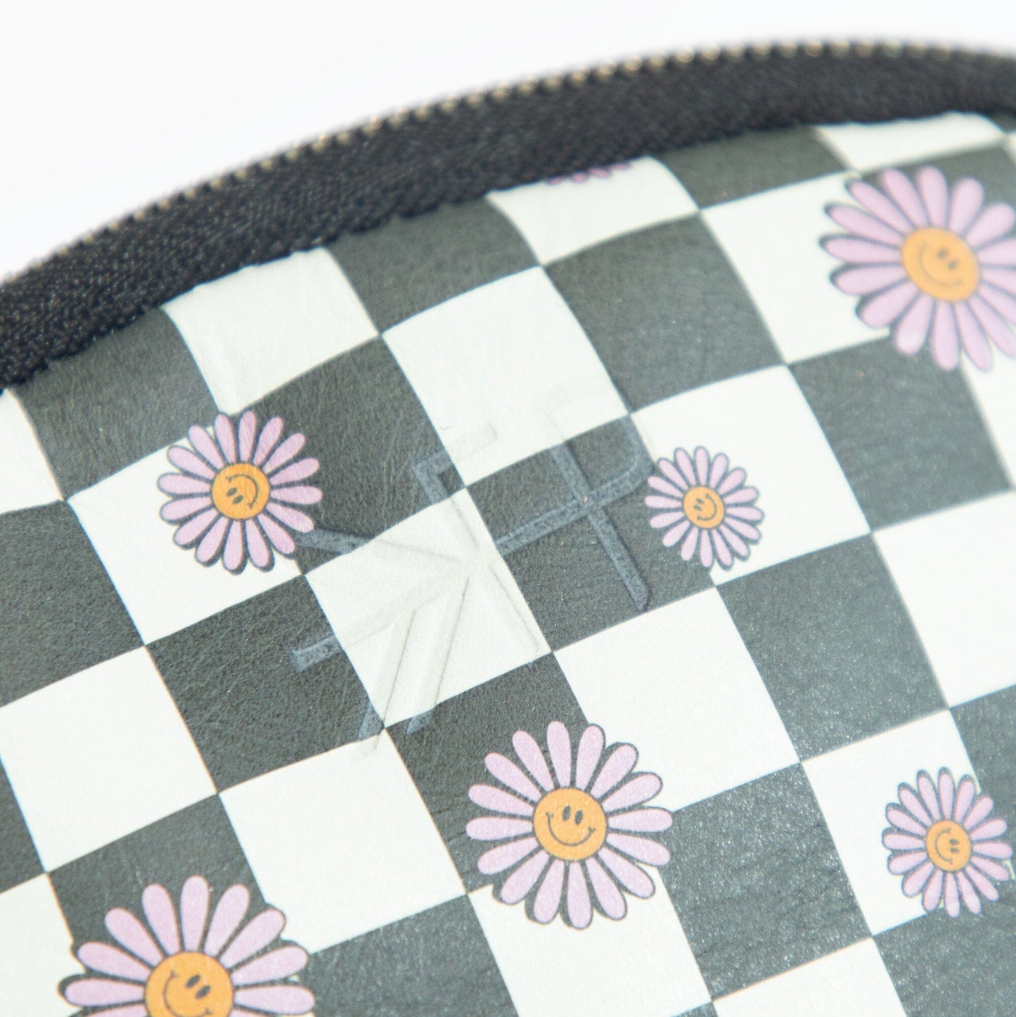 Flower Power Check Cosmetic Pouch Cosmetic Pouch In House Bag