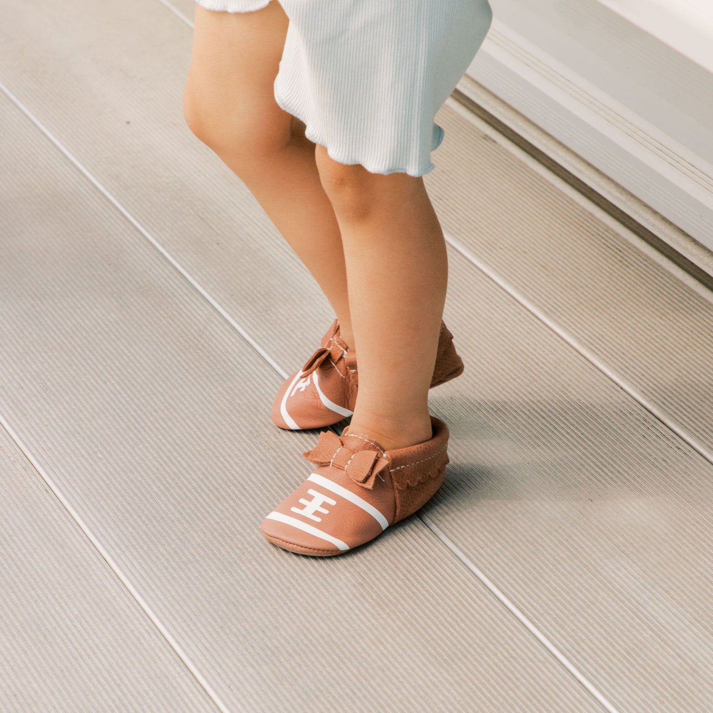 (Coming Soon) Touchdown II Bow Baby Shoe Bow Mocc Soft Sole