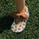 (Coming Soon) First Down Knotted Bow Baby Shoe Bow Mocc Soft Sole