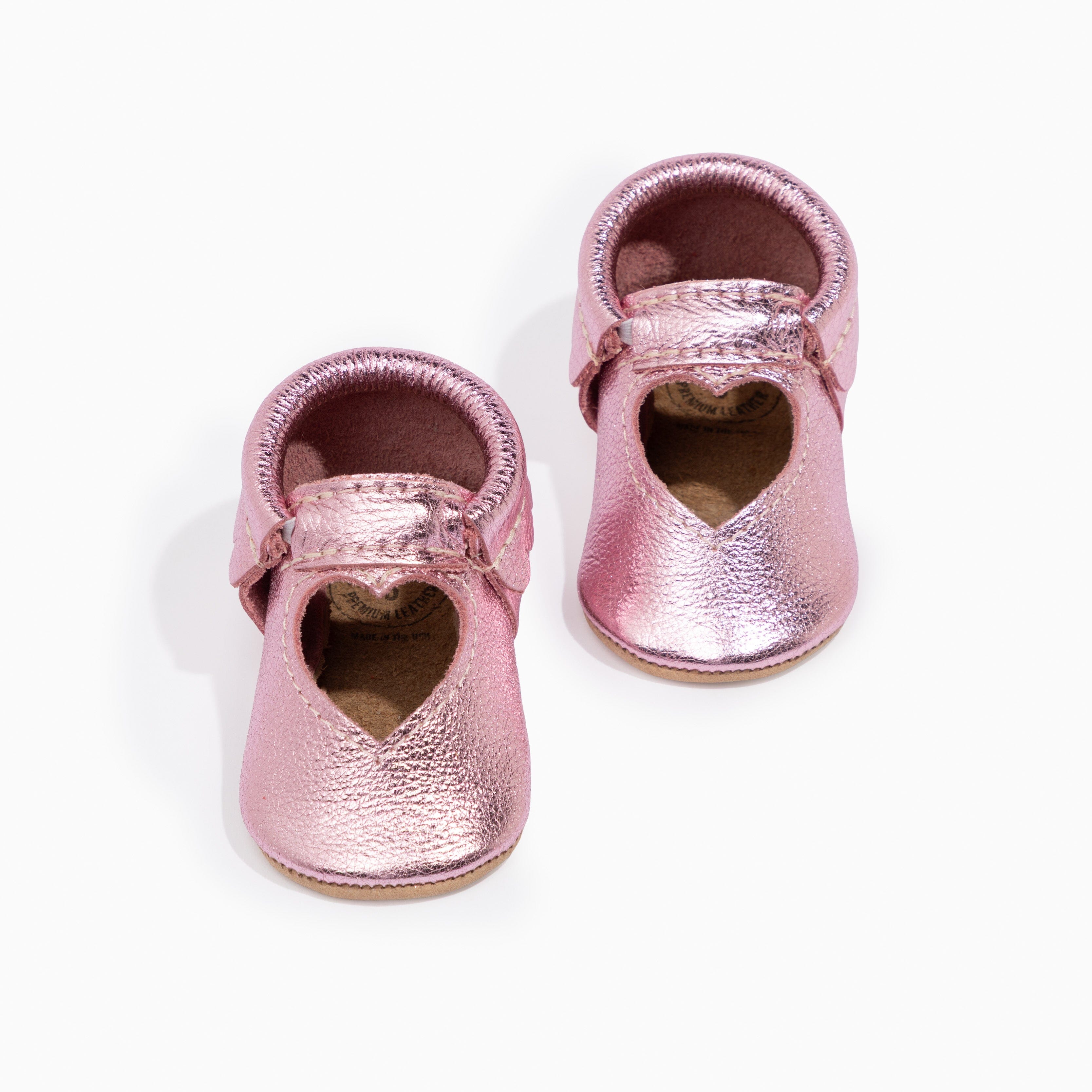 Frosted Rose Sweetheart Ballet Flat Baby Shoe Sweetheart Ballet Flat Soft Sole