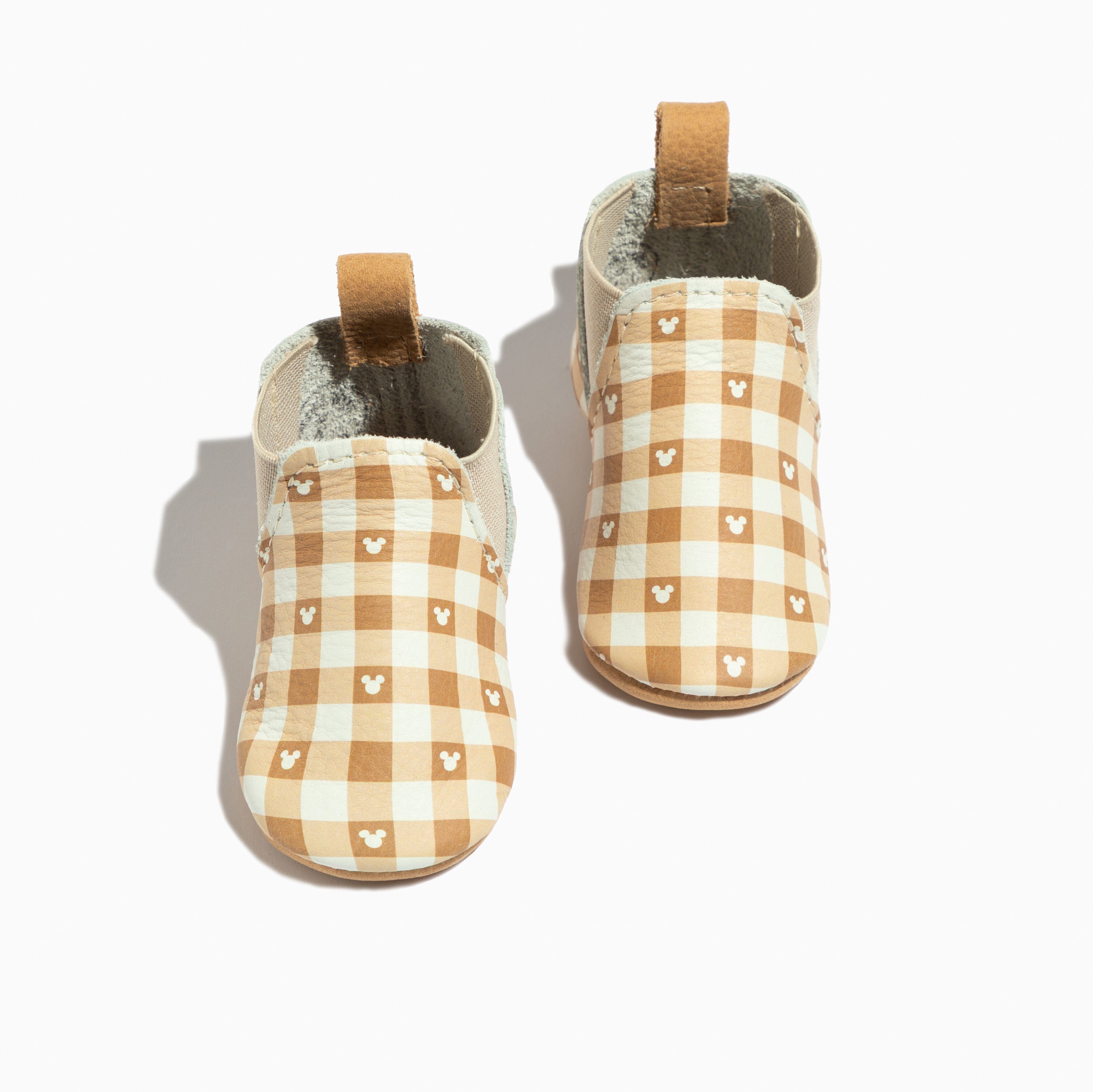 Disney Gingham Mickey Mouse Chelsea Boot Baby Shoe Chelsea Boot Soft Sole