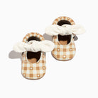 Disney Gingham Mickey Mouse Knotted Bow Baby Shoe Knotted Bow Mocc Soft Sole