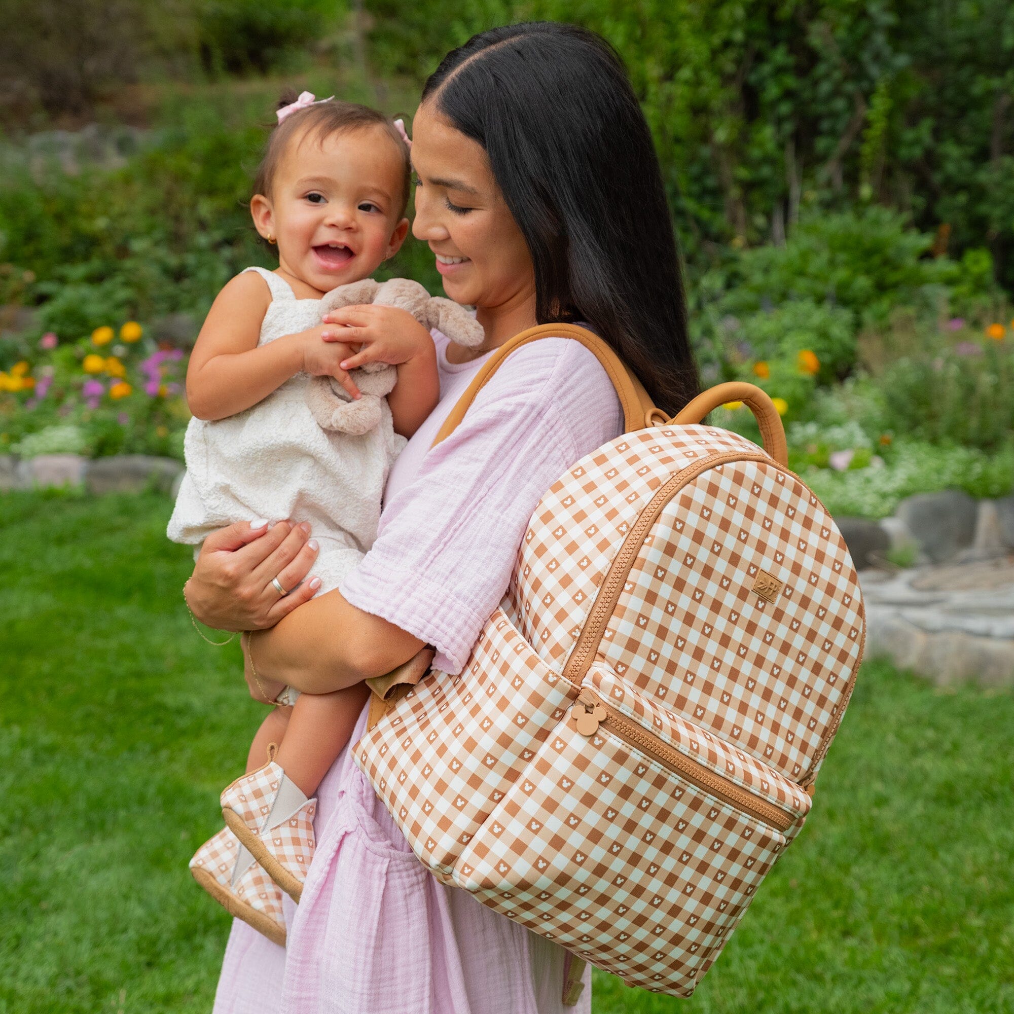 Disney Gingham Mickey Mouse Seoul City Backpack Seoul City Backpack Diaper Bag