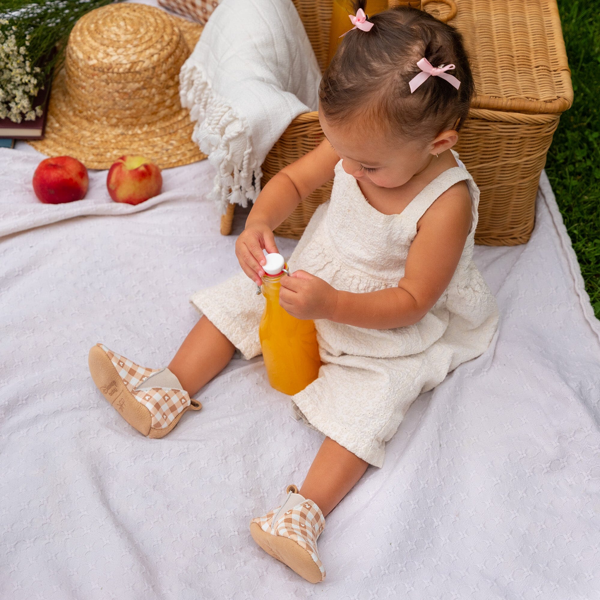 Disney Gingham Mickey Mouse Chelsea Boot Baby Shoe Chelsea Boot Soft Sole