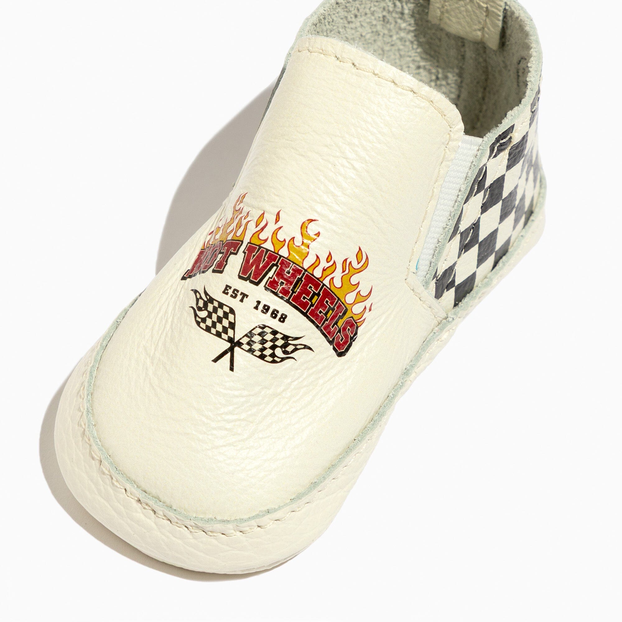Hot Wheels™ Checkered Slip On Baby Shoes Slip On Soft Sole