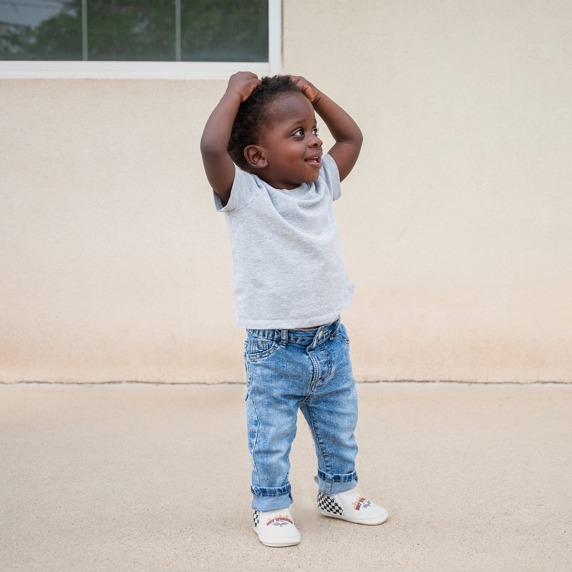 Hot Wheels™ Checkered Slip On Baby Shoes Slip On Soft Sole