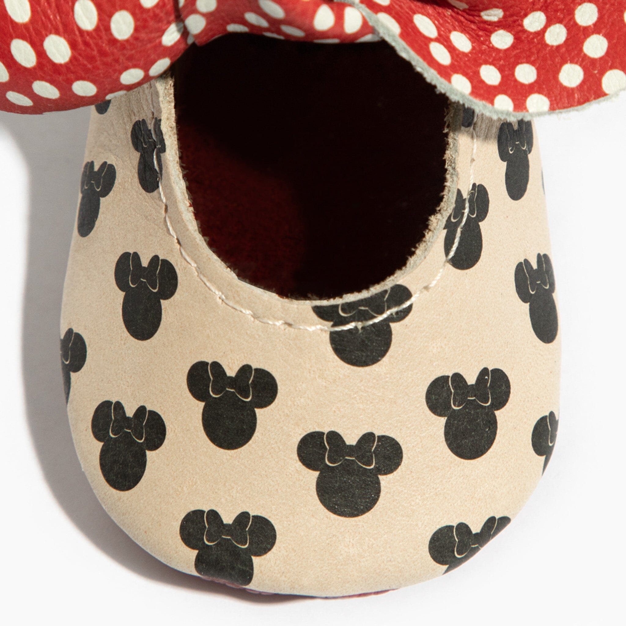 Minnie Dots Knotted Bow Baby Shoe Knotted Bow Mocc Soft Sole