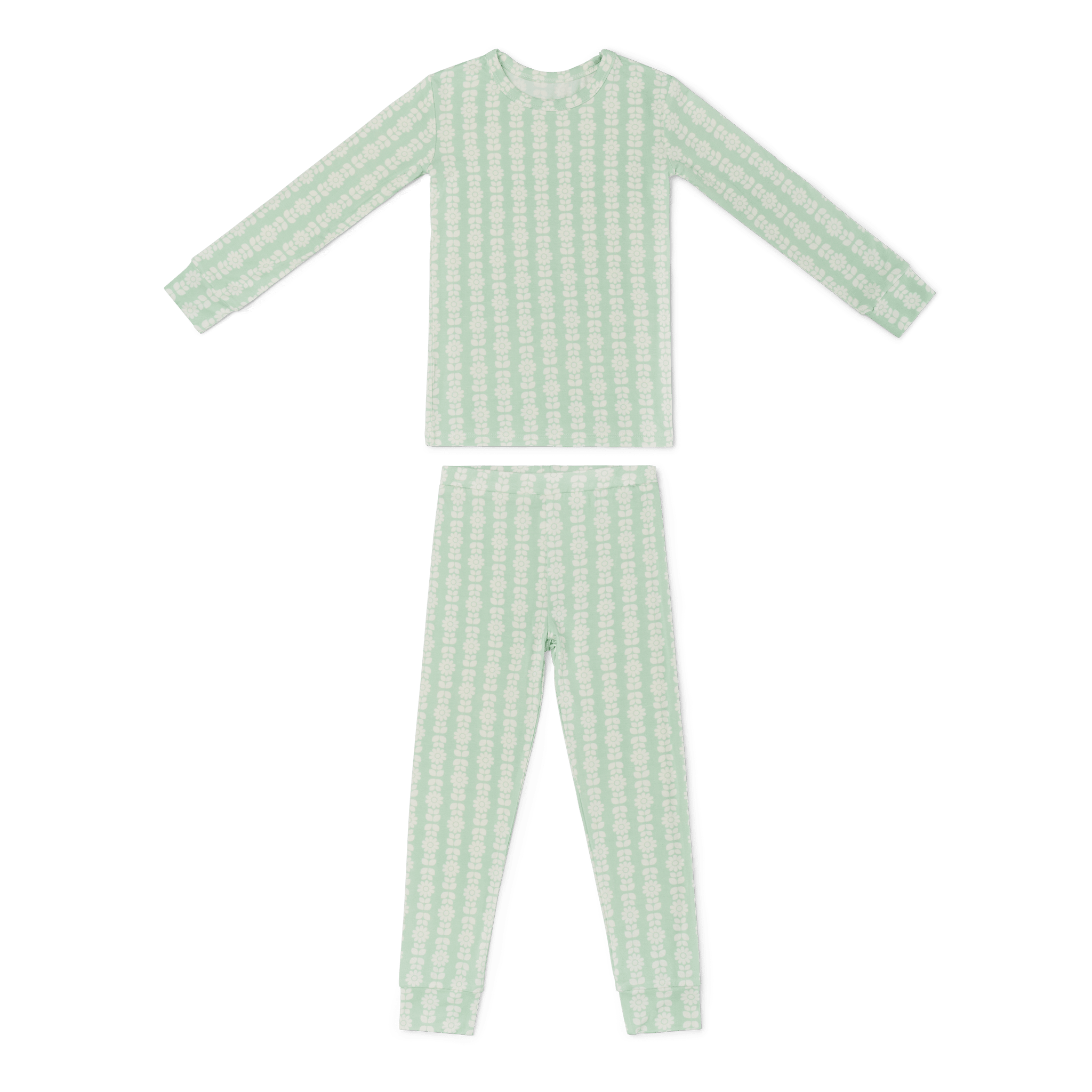 Mint Meadows Bamboo Toddler Pajama Set Motette