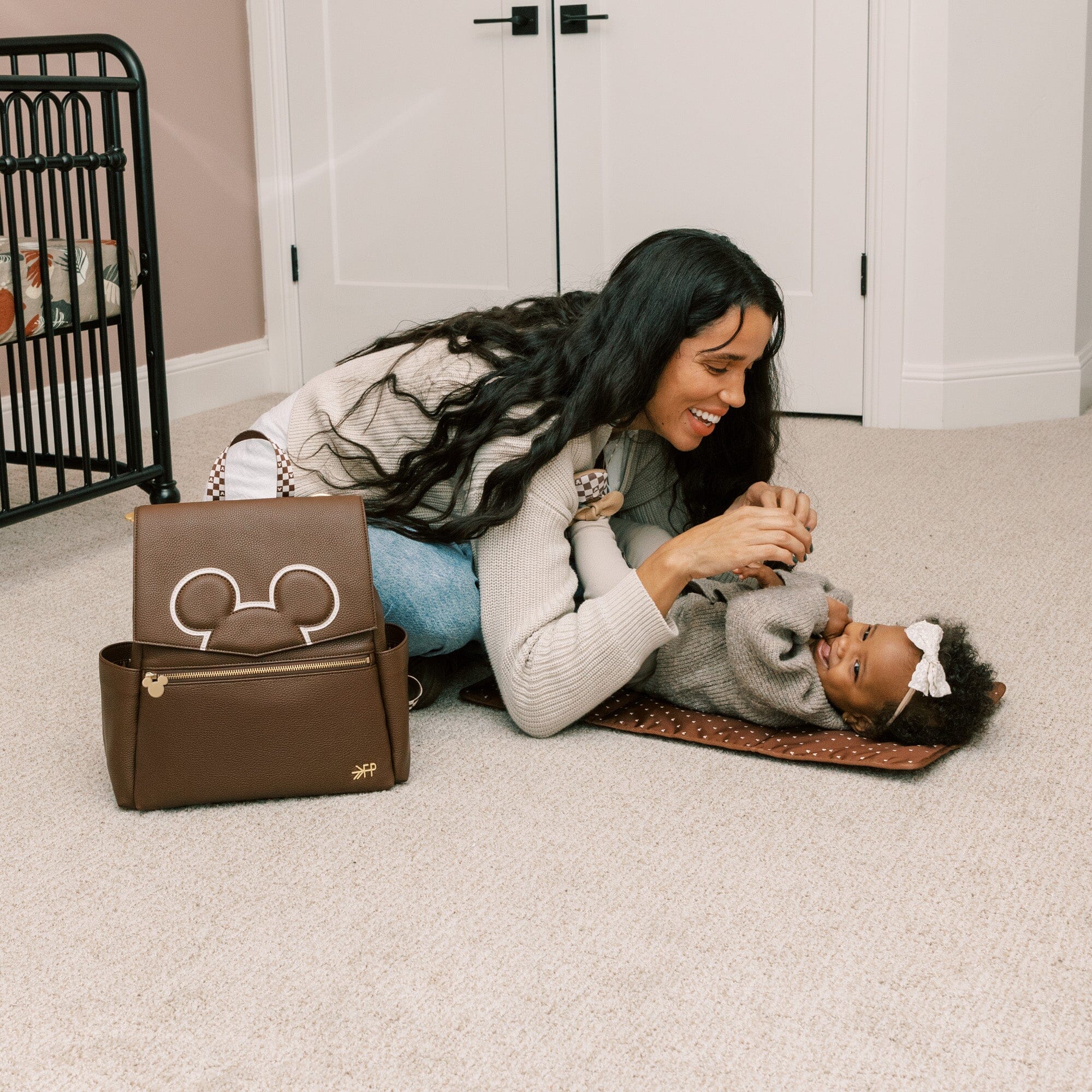 Disney Mocha Mickey Mouse Mini Classic Bag II Mini Classic Diaper Bag II Diaper Bag