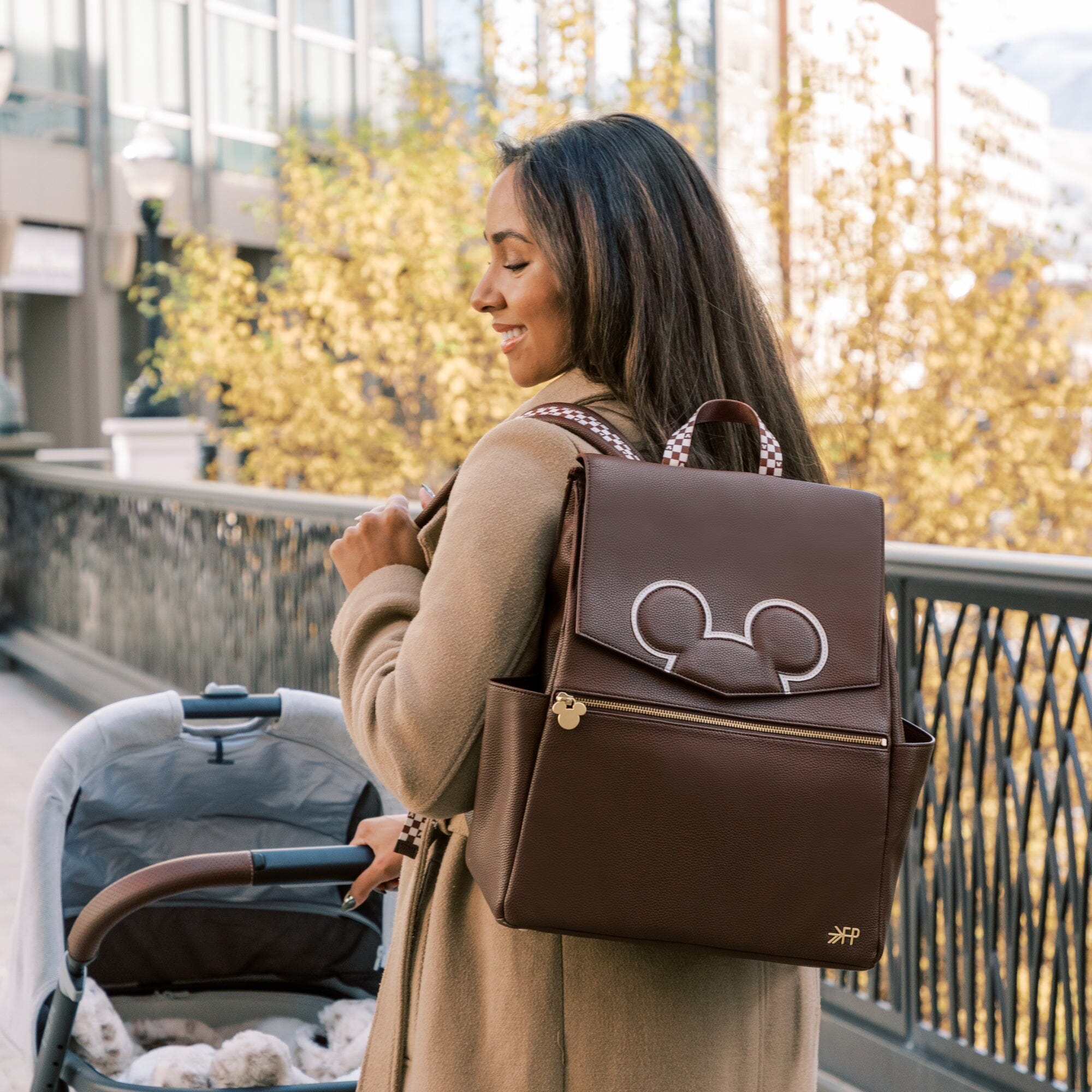 Disney Mocha Mickey Mouse Classic Diaper Bag II Classic Diaper Bag II Diaper Bag