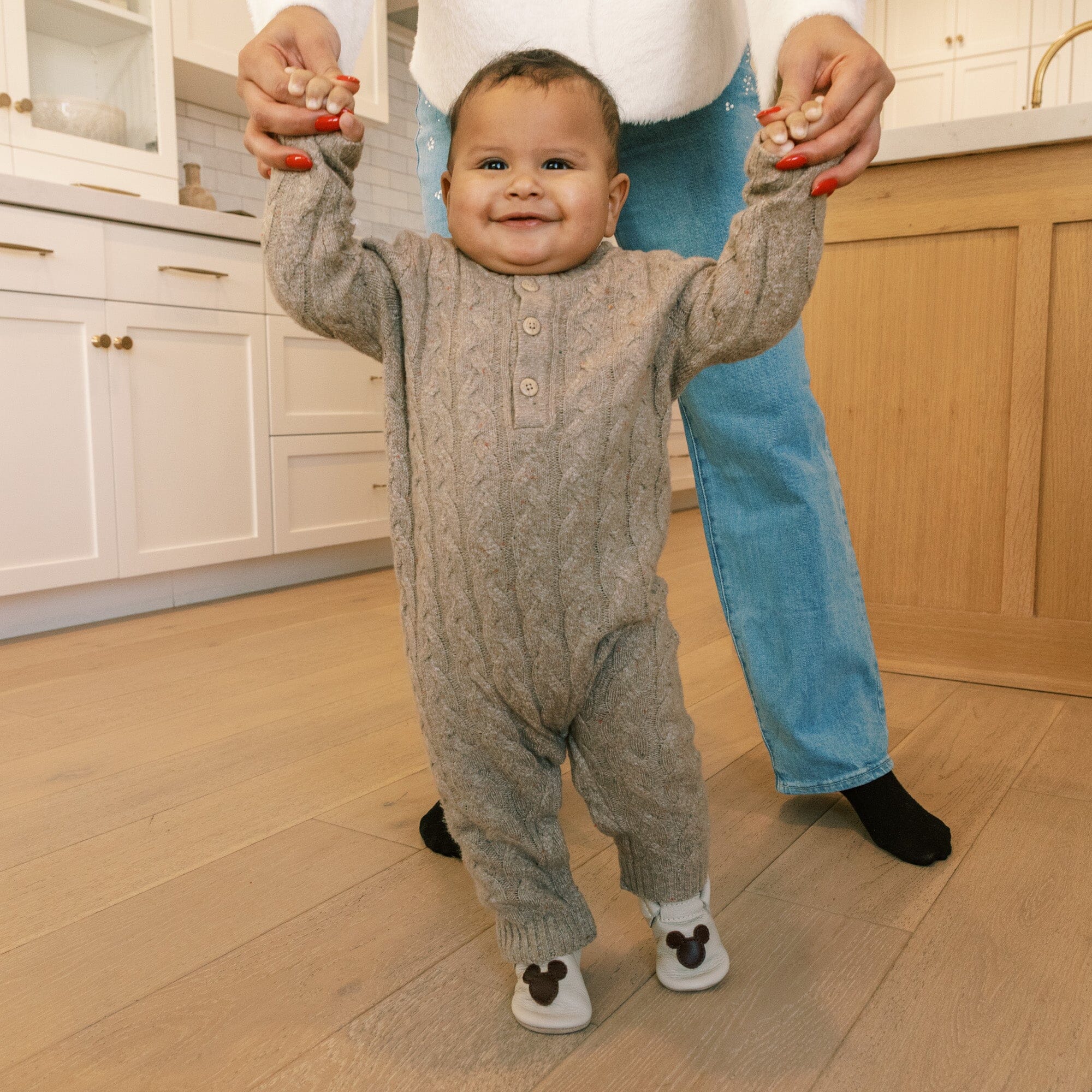 Disney Mocha Mickey Mouse City Baby Shoe City Mocc Soft Sole