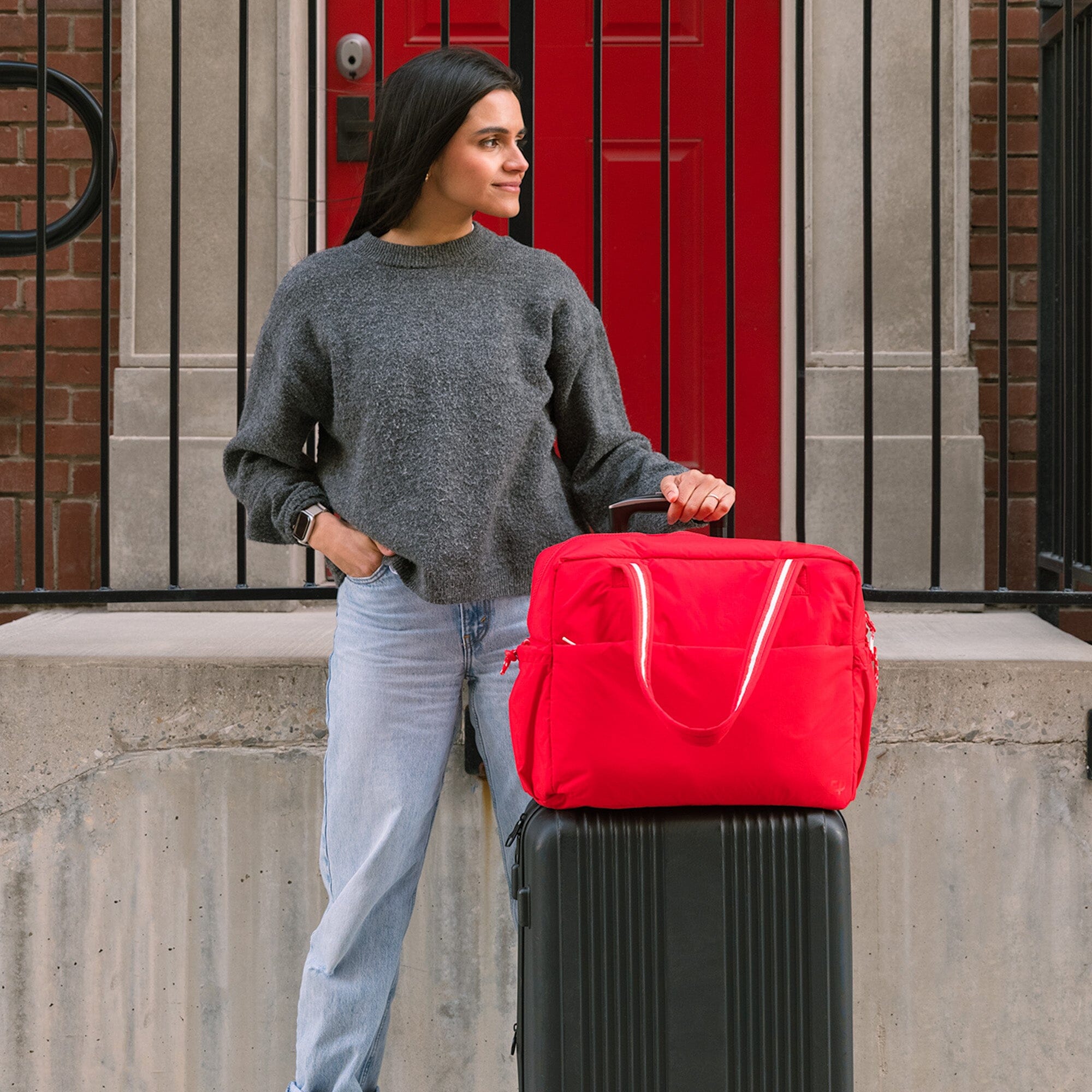 Cherry Motion Overnight Duffle Motion Overnight Duffle Bag Luggage