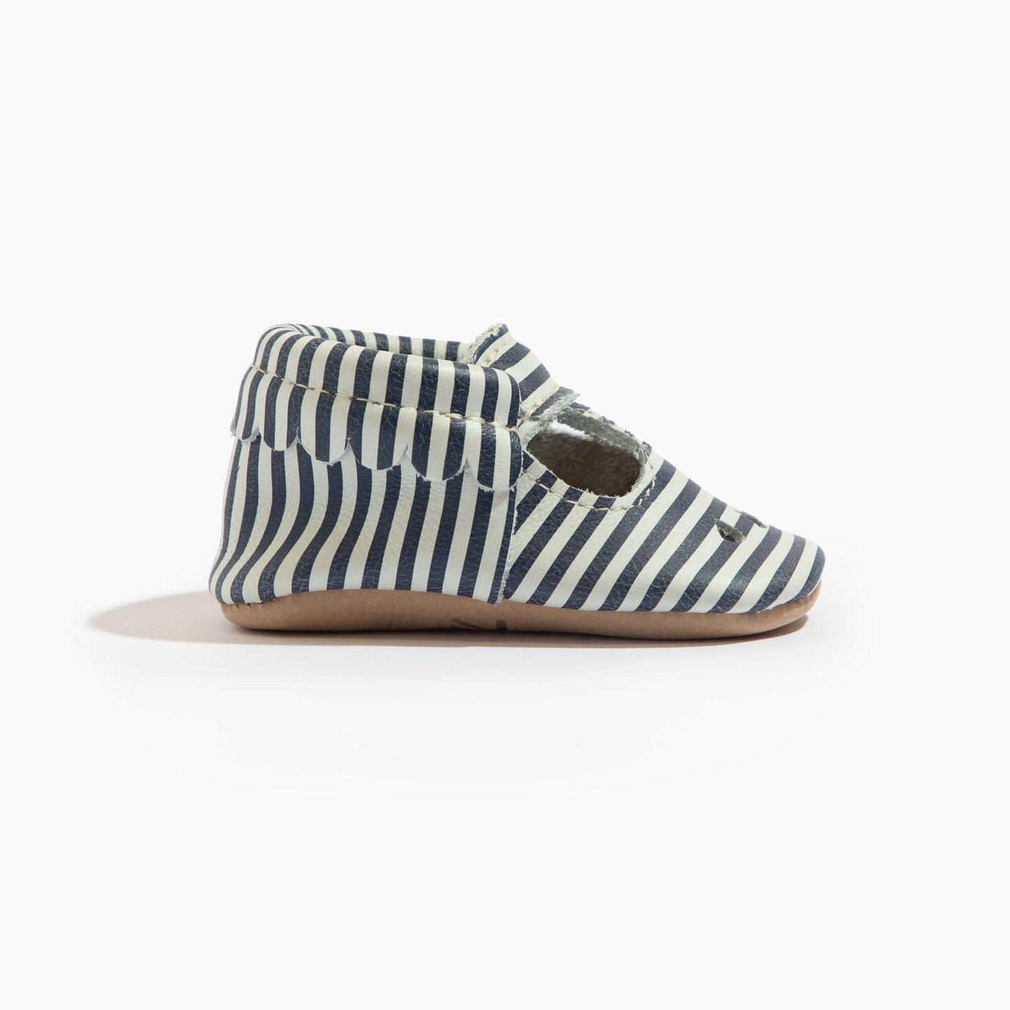 Navy and White Stripes Mary Jane Mary Jane Soft Sole