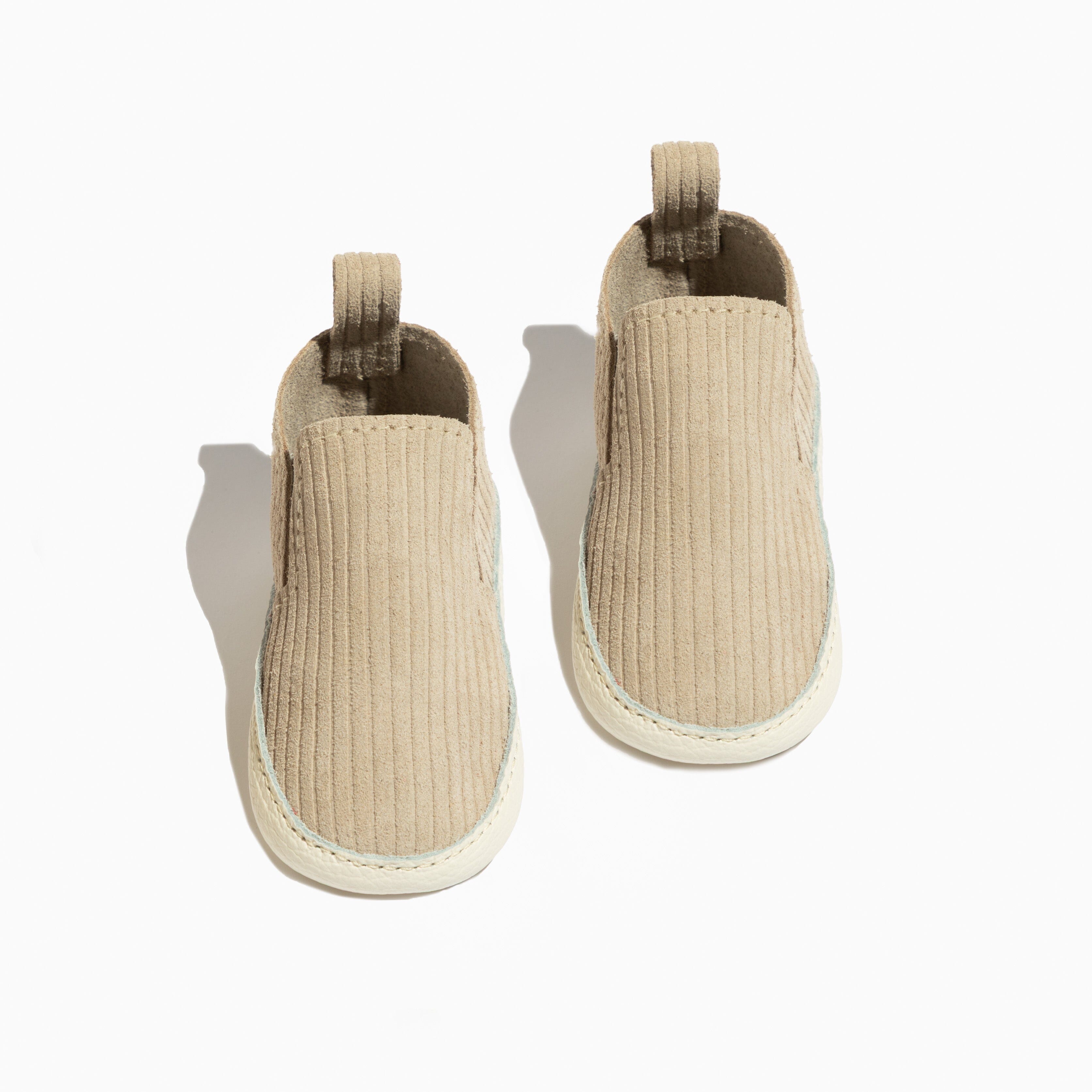 Oat Ribbed Slip On Baby Shoe Slip On Soft Sole