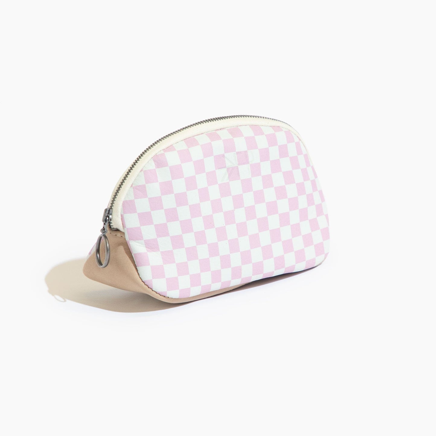 Petal Pink Check Cosmetic Pouch Cosmetic Pouch In House Bag