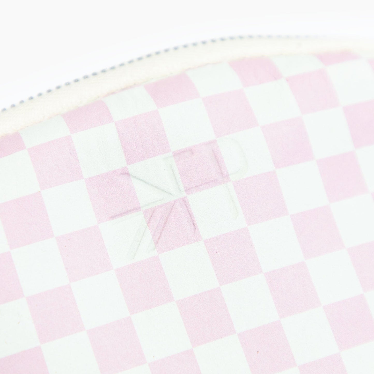 Petal Pink Check Cosmetic Pouch Cosmetic Pouch In House Bag