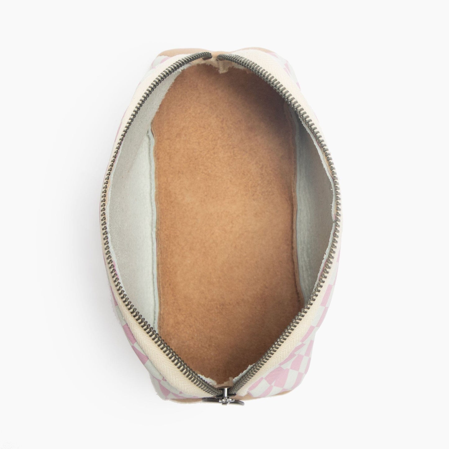 Petal Pink Check Cosmetic Pouch Cosmetic Pouch In House Bag